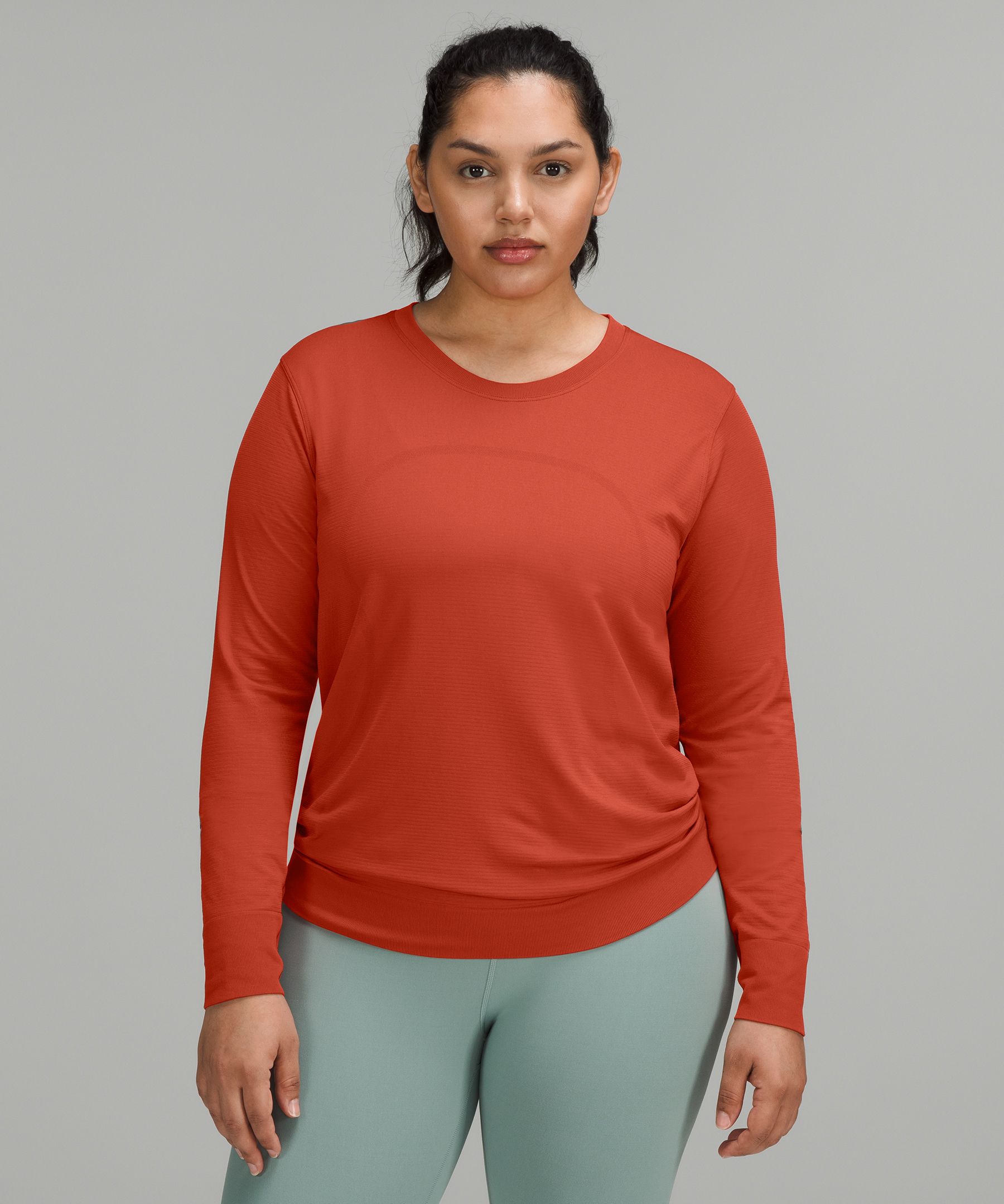 Lululemon Swiftly Relaxed-fit Long Sleeve Shirt In Red Rock/red