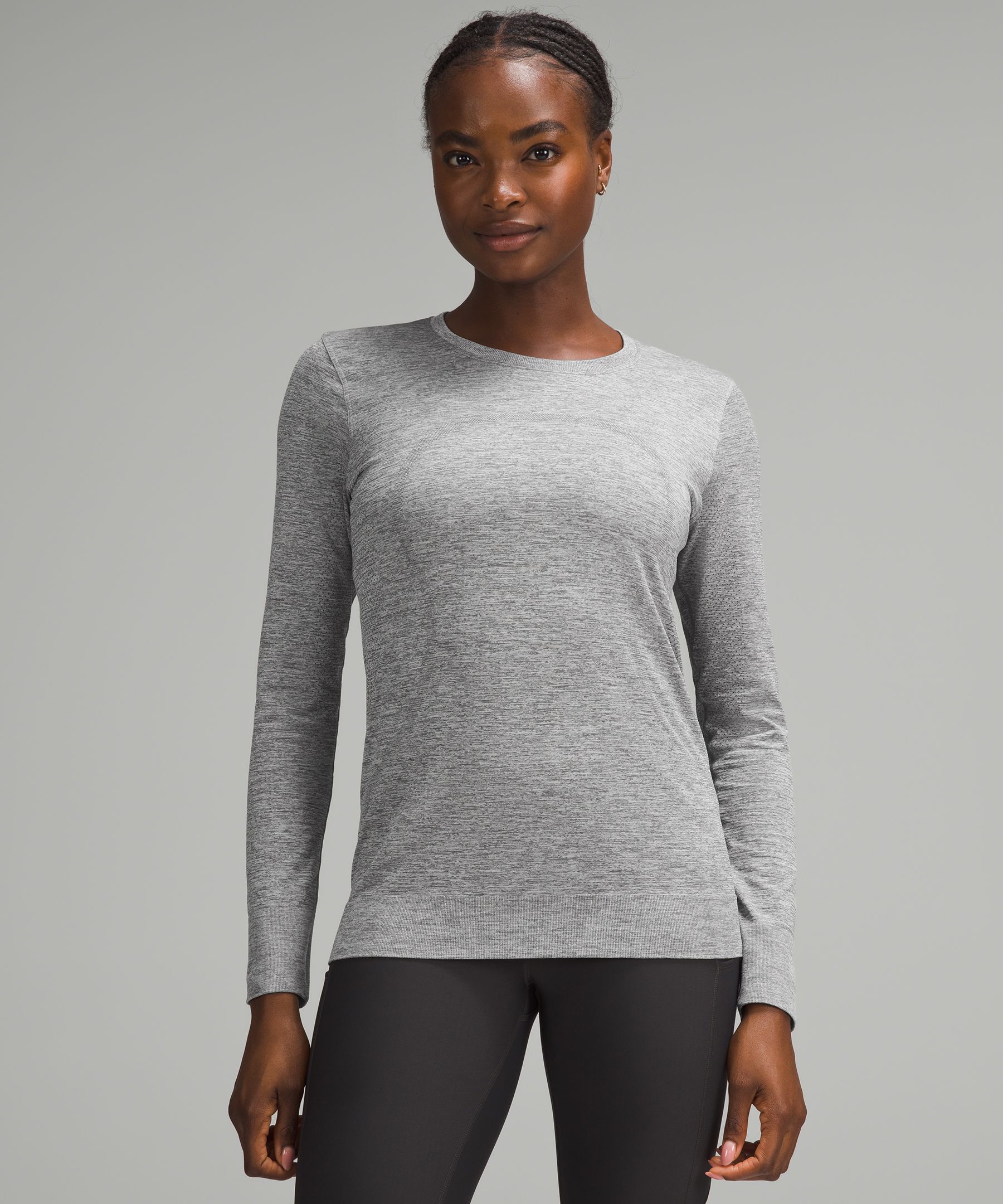 Shop Lululemon Swiftly Relaxed Long-sleeve Shirt Hip Length