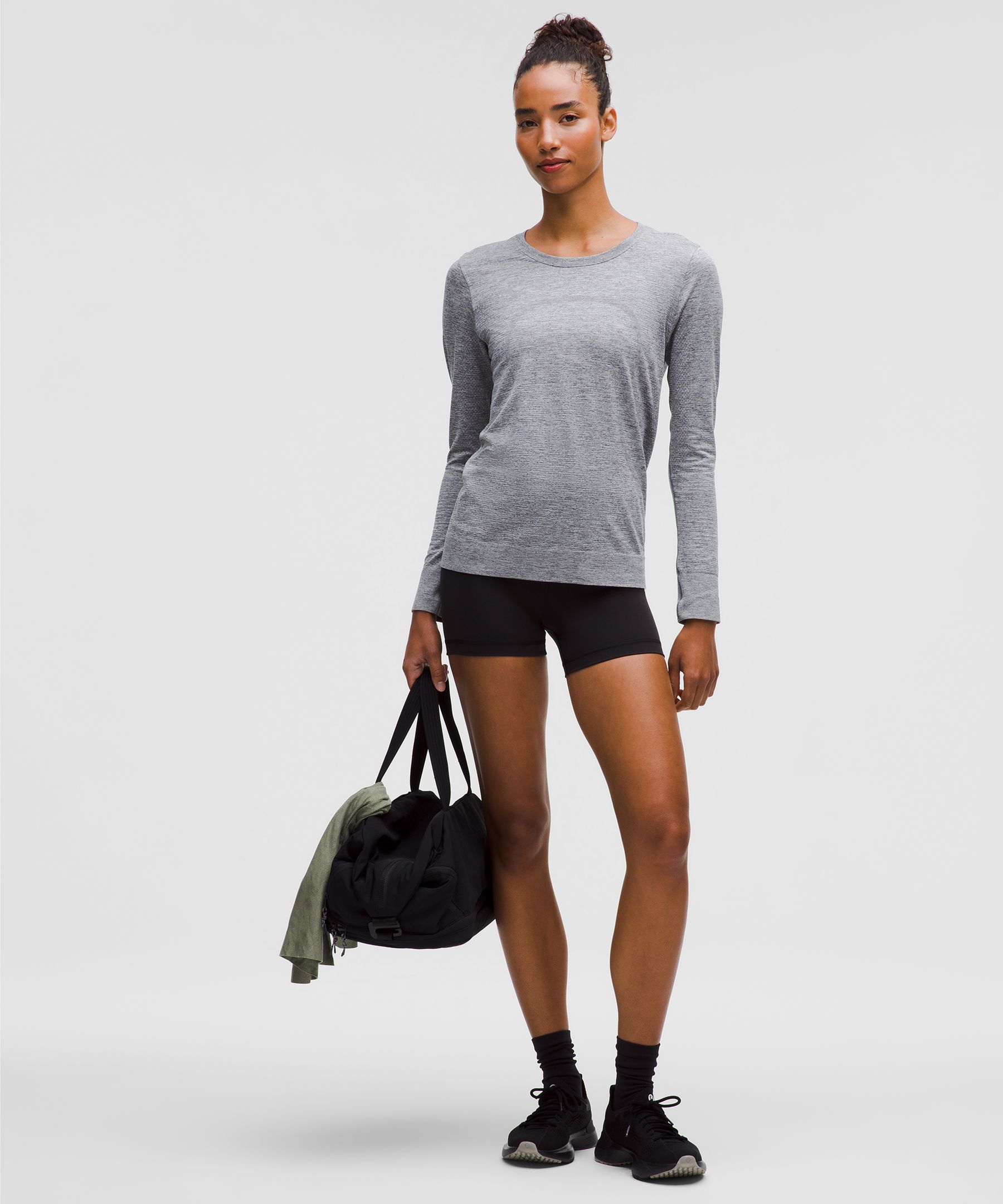 Shop Lululemon Swiftly Relaxed Long-sleeve Shirt Hip Length