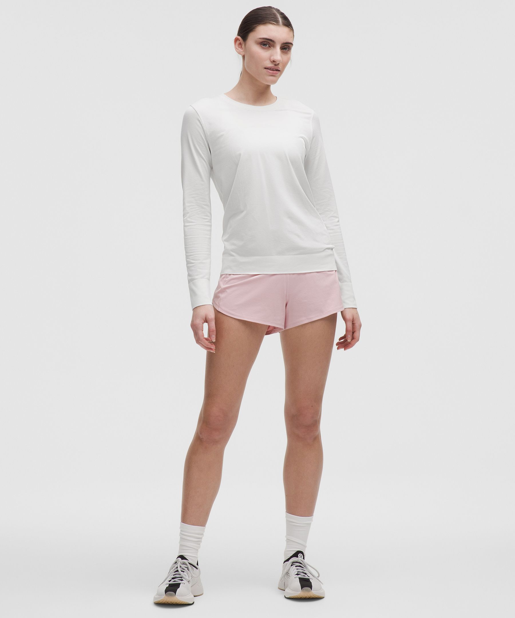 Lululemon Arise Cropped Long Sleeve - White - lulu fanatics