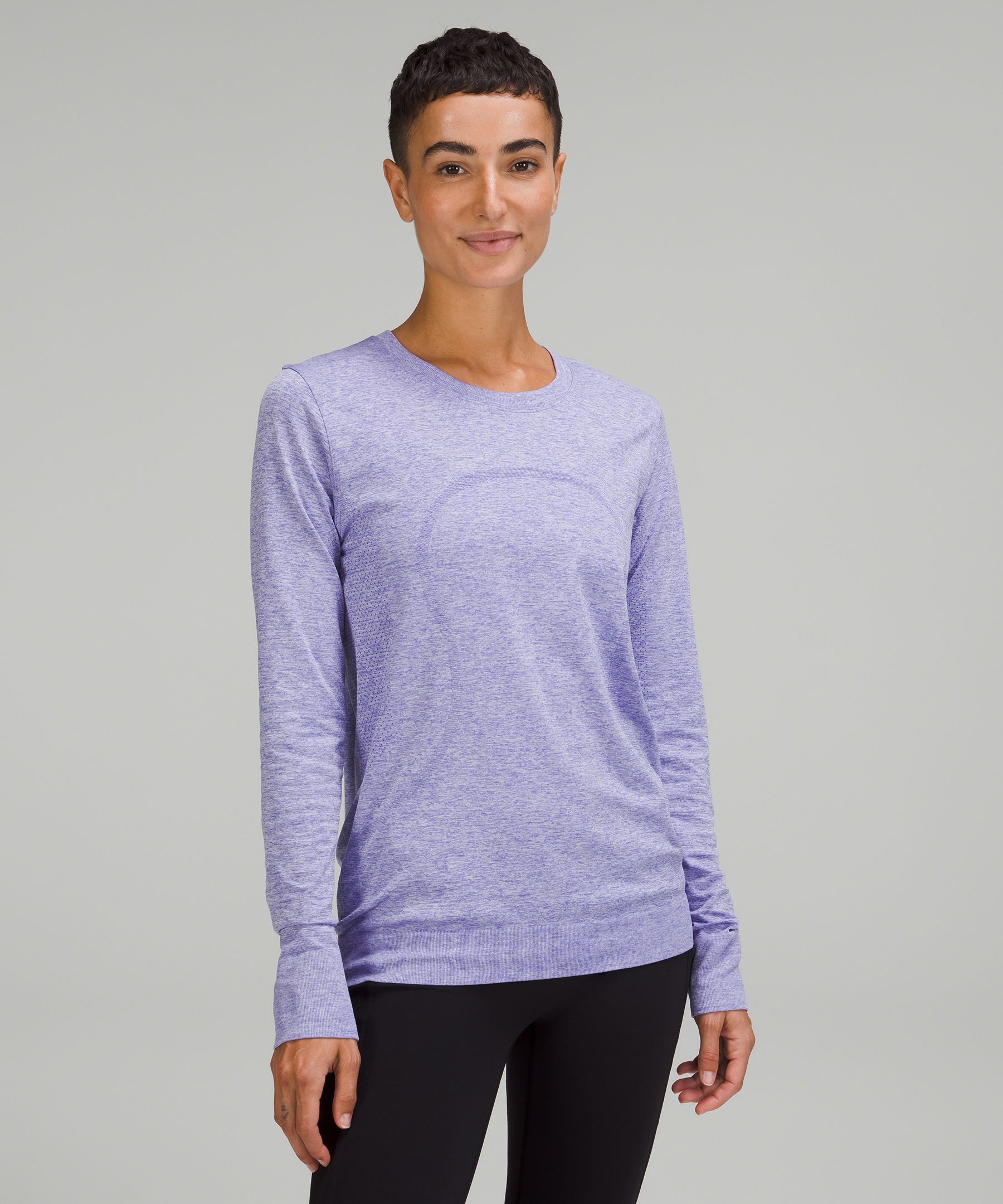 Lululemon Swiftly Relaxed-fit Long Sleeve Shirt In Charged Indigo/white