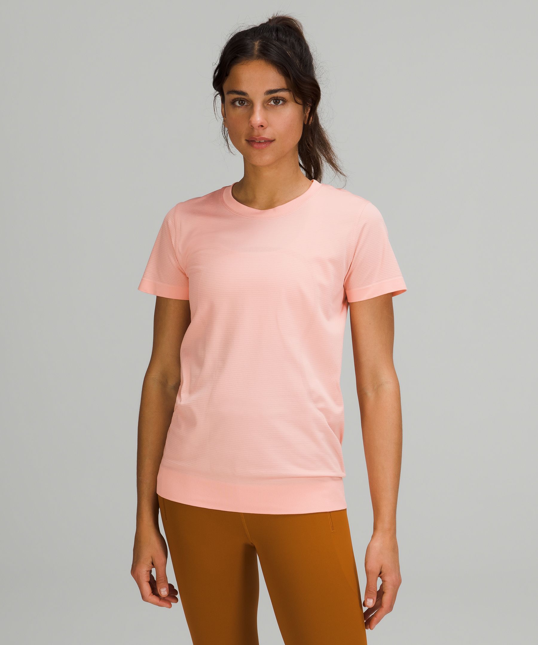 Lululemon Swiftly Relaxed-fit Short Sleeve T-shirt In Dew Pink/dew Pink