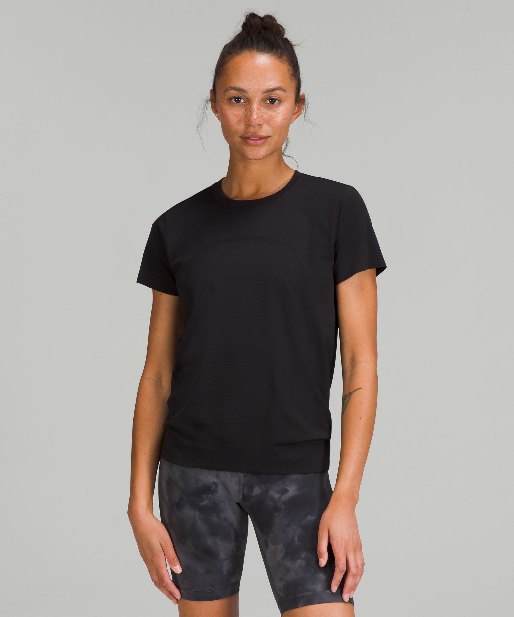 Lululemon Swiftly Tech 2.0 Short-sleeve Stretch-knit T-shirt - Black/black