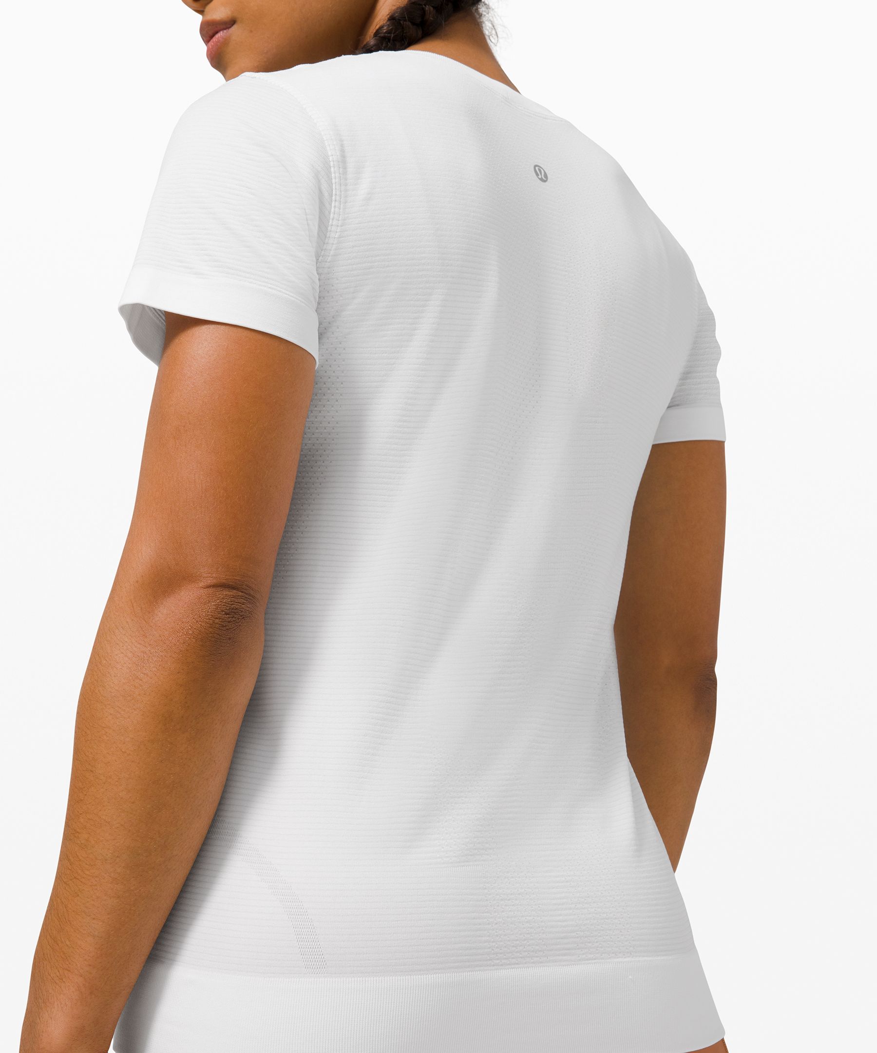 Lululemon Swiftly Breathe Short Sleeve Shirt - White / White - lulu fanatics