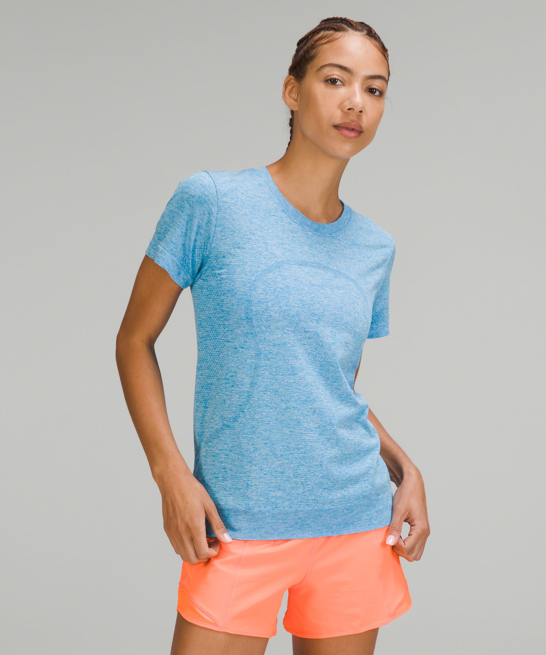 Lululemon Swiftly Relaxed-fit Short Sleeve T-shirt In Blue