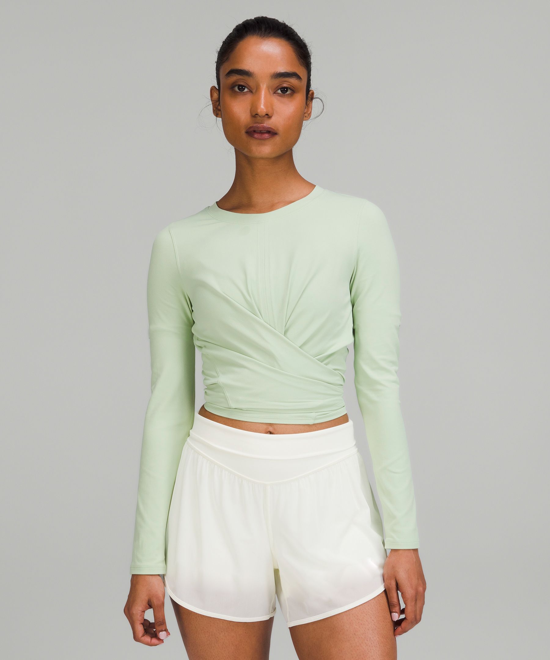 Lululemon Time To Restore Nulu Long Sleeve Shirt In Creamy Mint