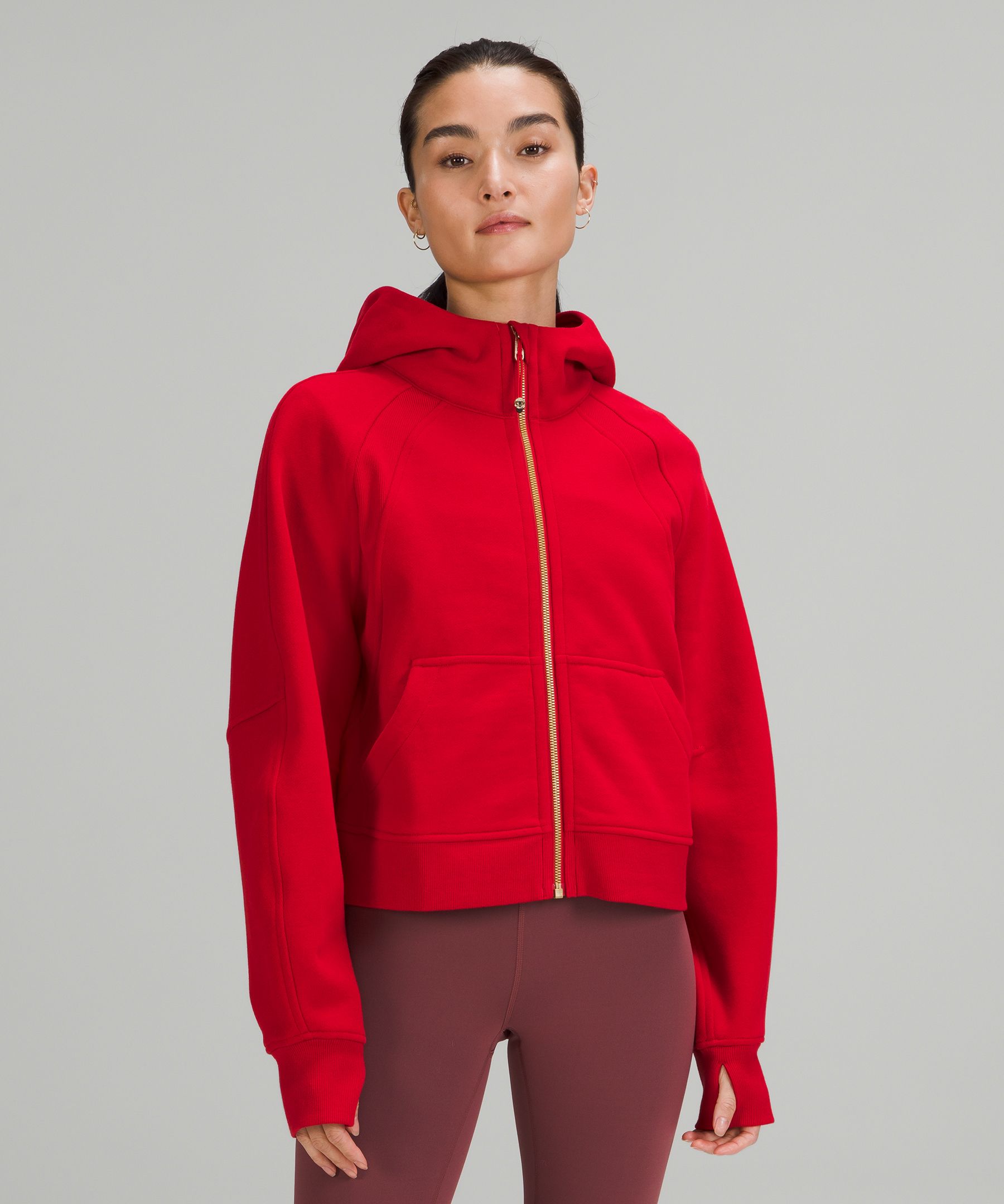 Lululemon Scuba Hoodie Red Full Zip Size 6 - $80 (32% Off Retail