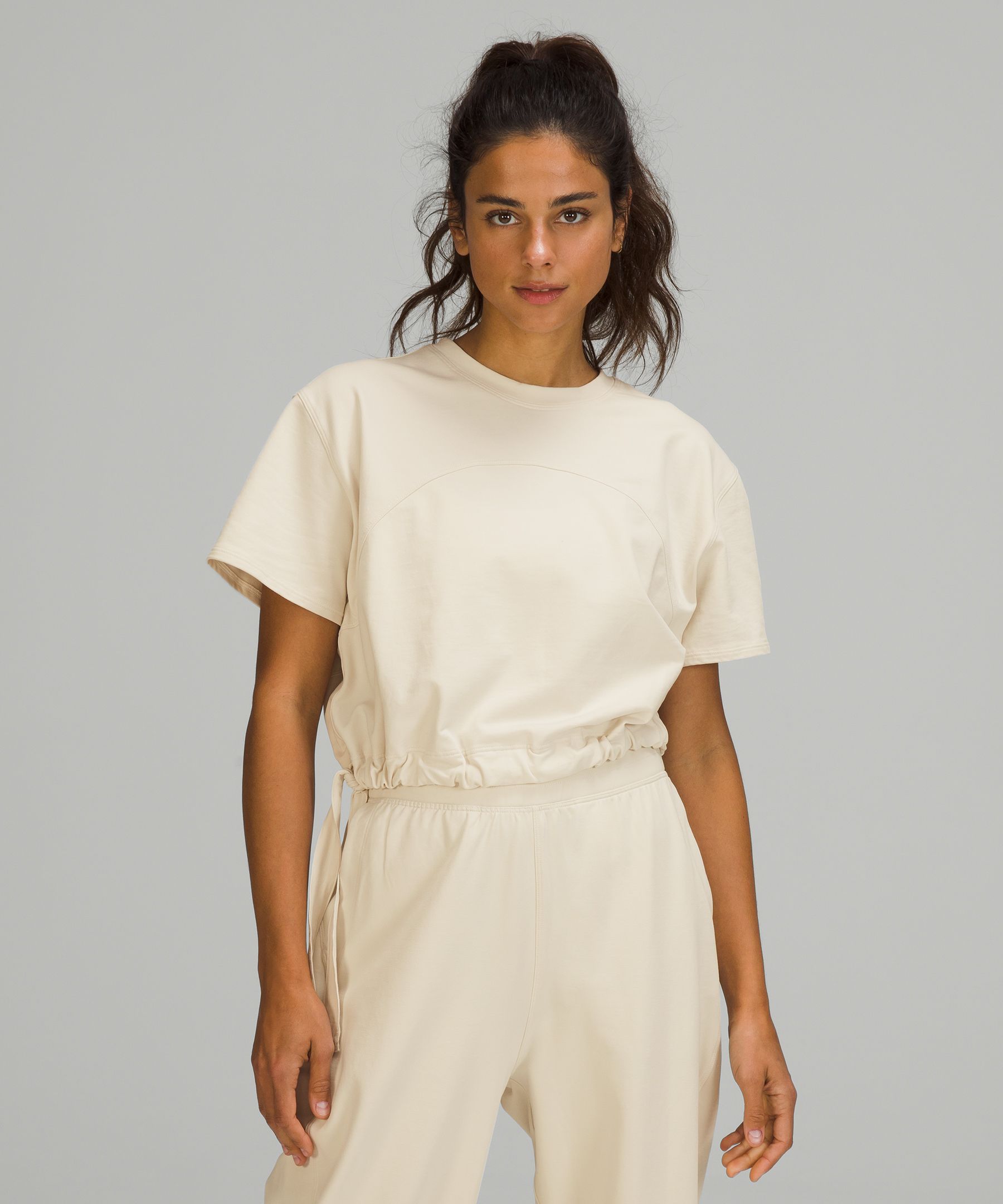 Parisian cinch waist shirt in white