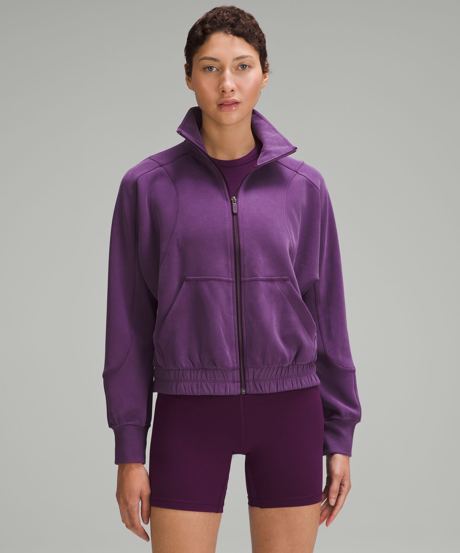 Lululemon Hoodie Jacket Women's Long Sleeve Thick Full Zip Purple Size 4