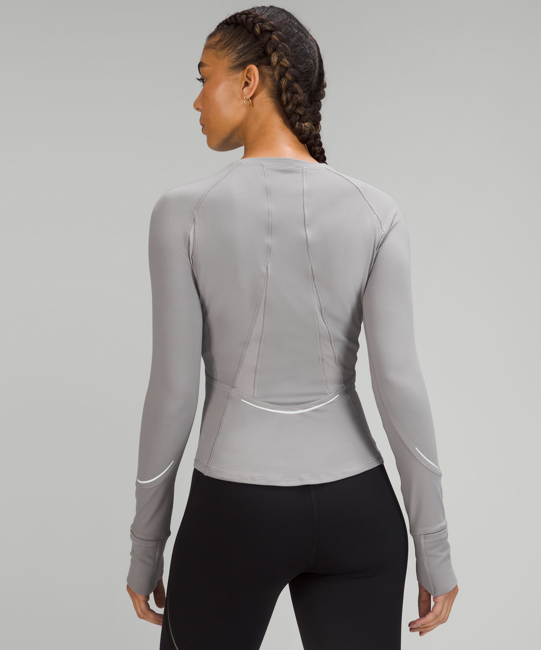 Lululemon Star Runner Long Sleeve Black Rulu Reflective Top Shirt  Women'sSize: 6