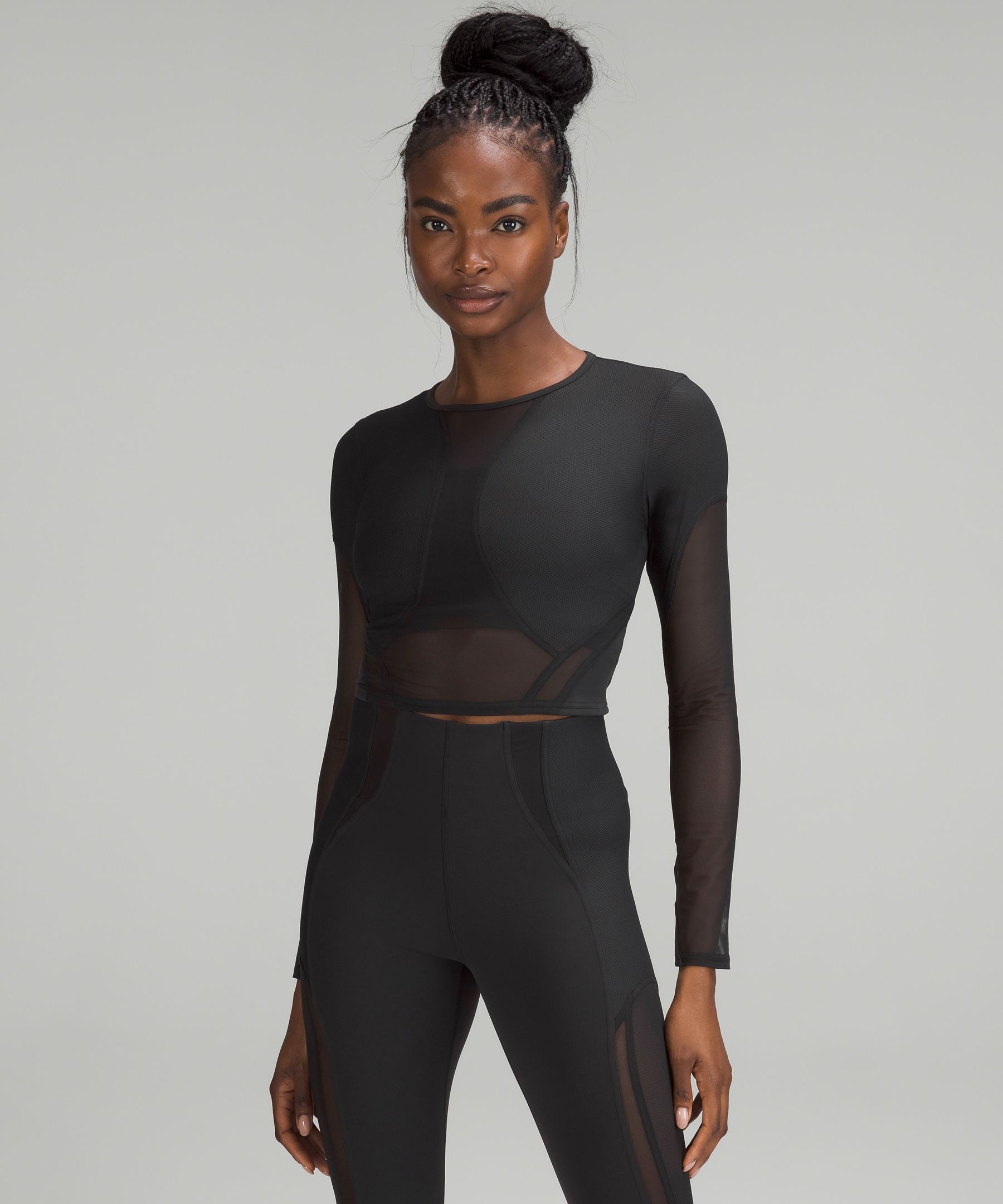 Mesh Panelled Running Long-Sleeve Shirt