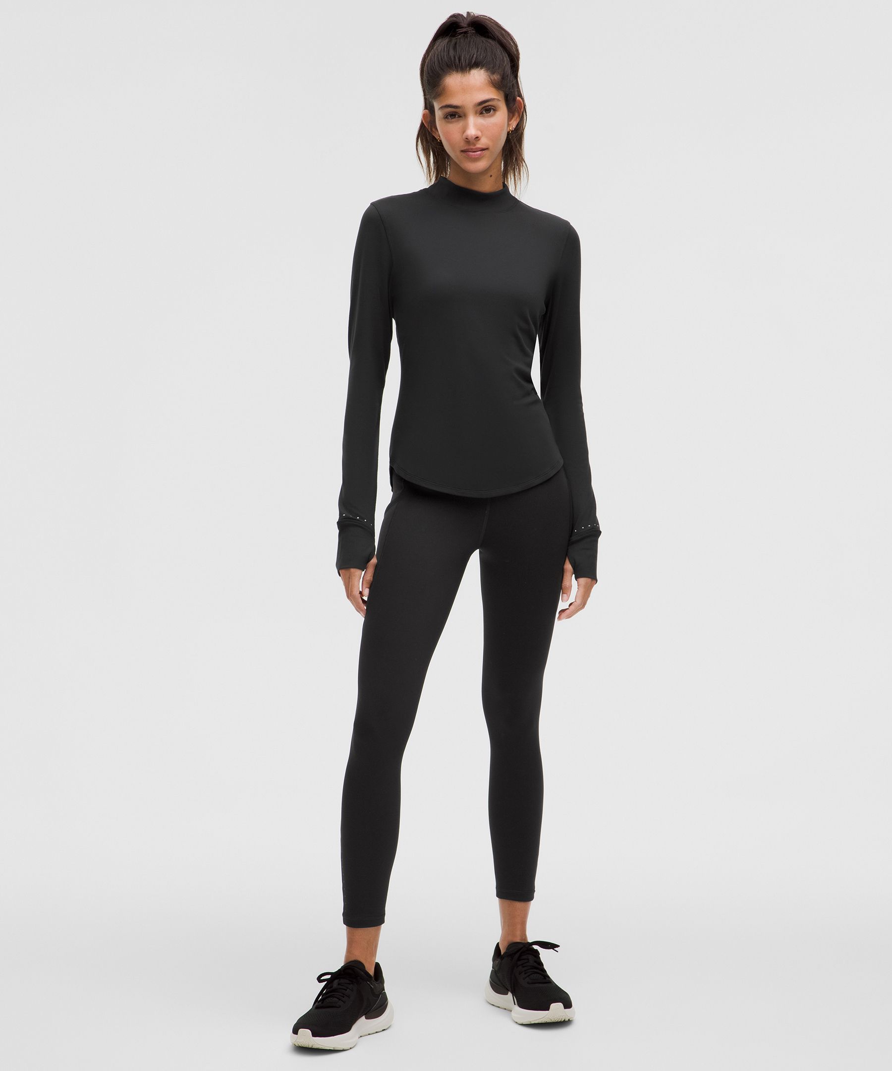 Rulu Running Long-Sleeve Mock-Neck Shirt