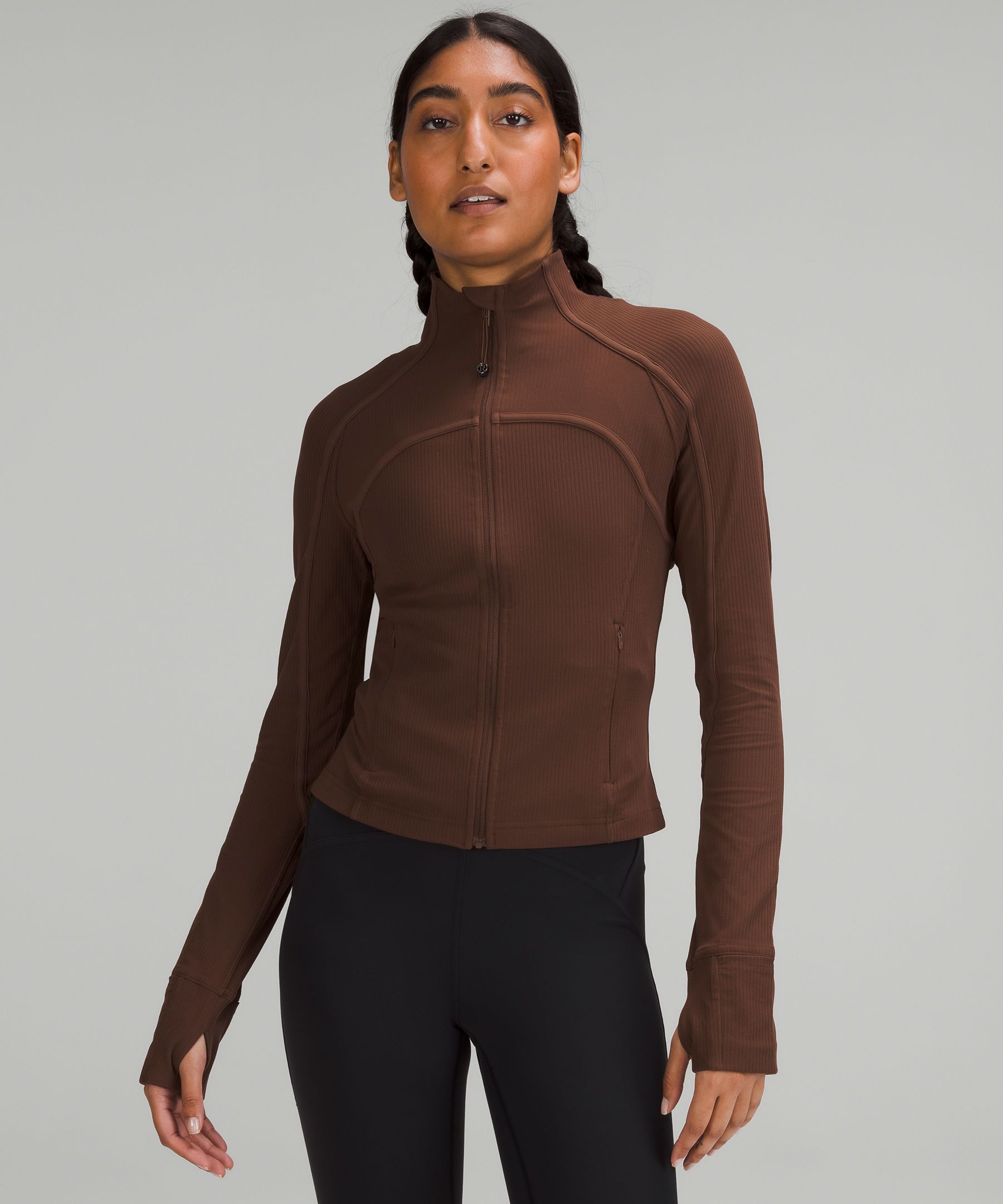 Lululemon Define Cropped Jacket Nulu In Brown