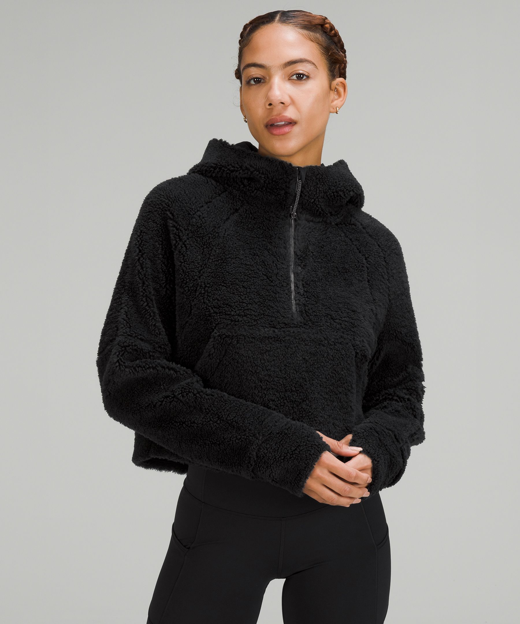 Scuba Oversized Half-Zip Fleece Hoodie, Women's Hoodies & Sweatshirts
