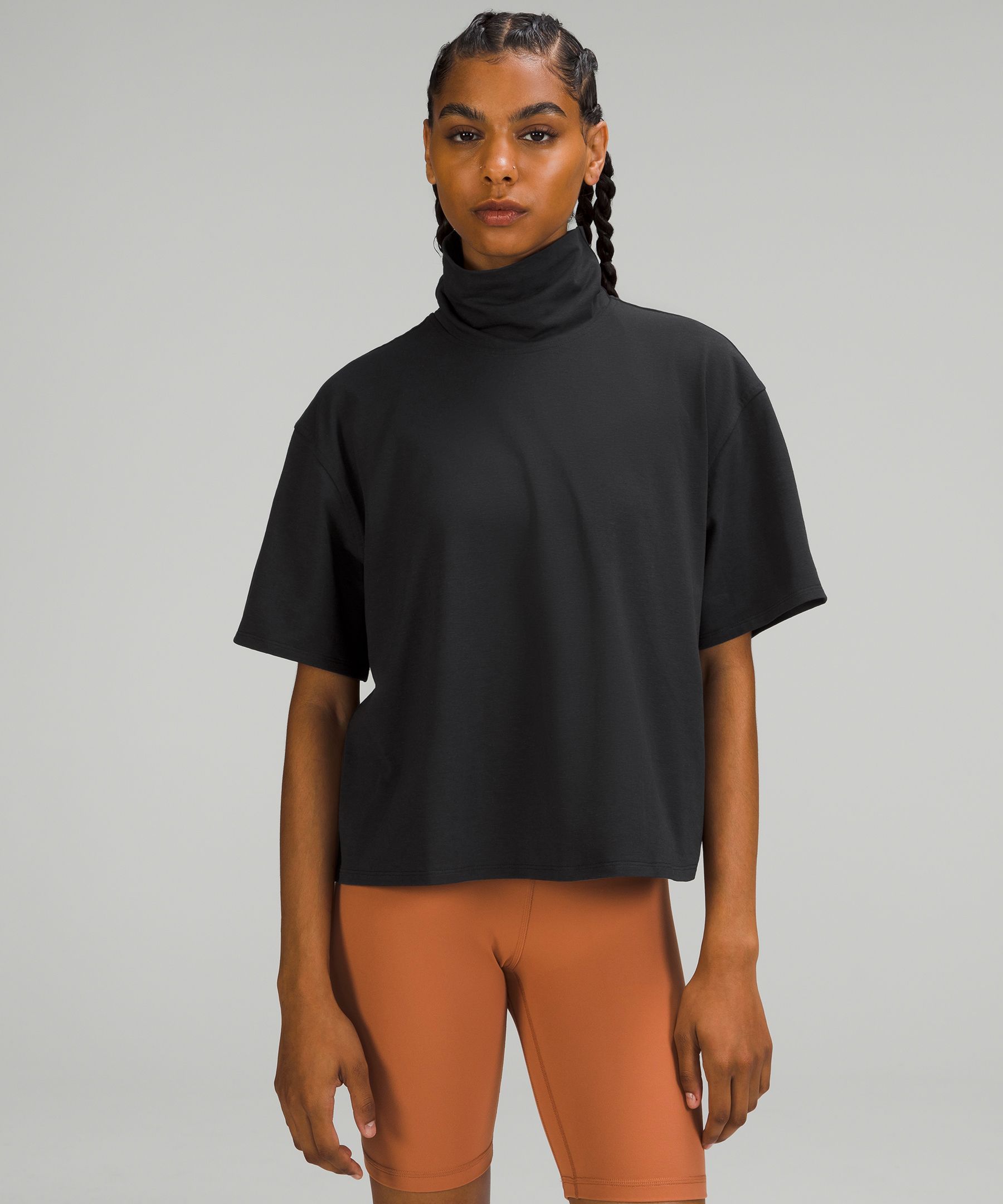 Black mock on sale neck t shirt