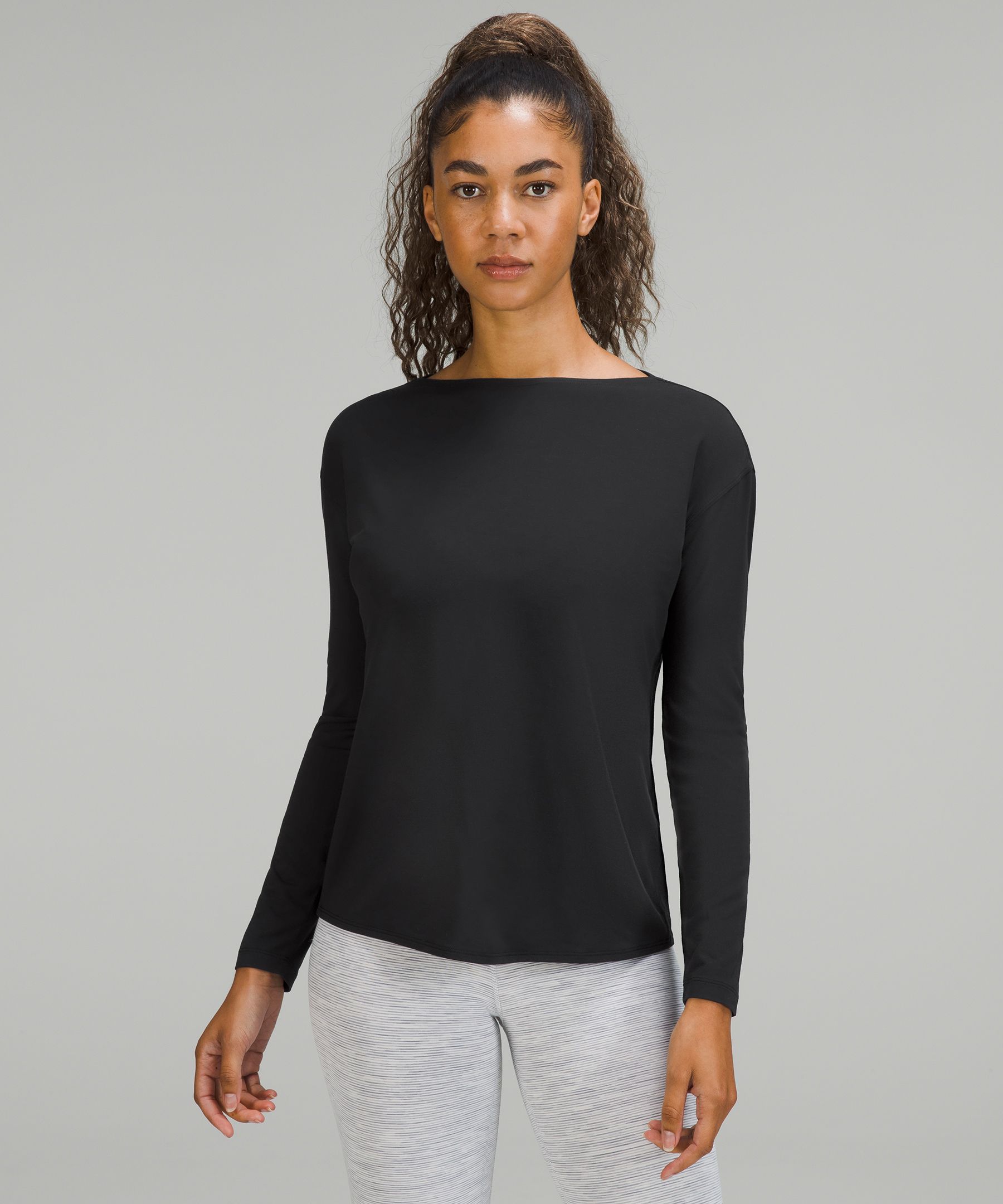 Keep the Pace Black Long Sleeve Low Impact Wrap Crop Top