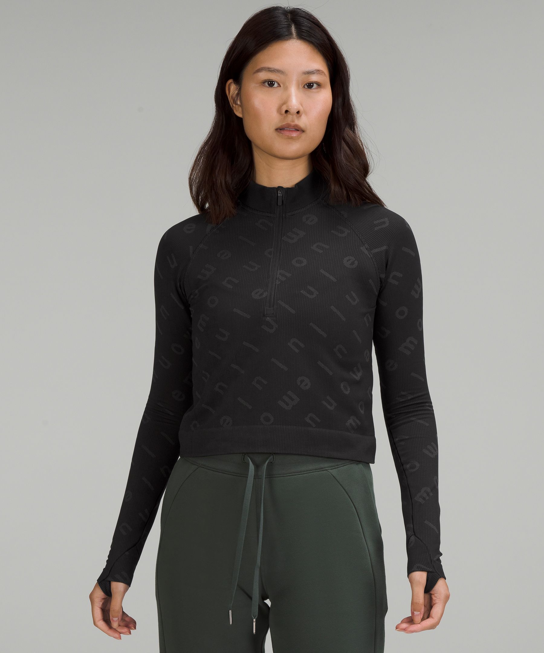 Lululemon Rest Less Cropped Half-Zip