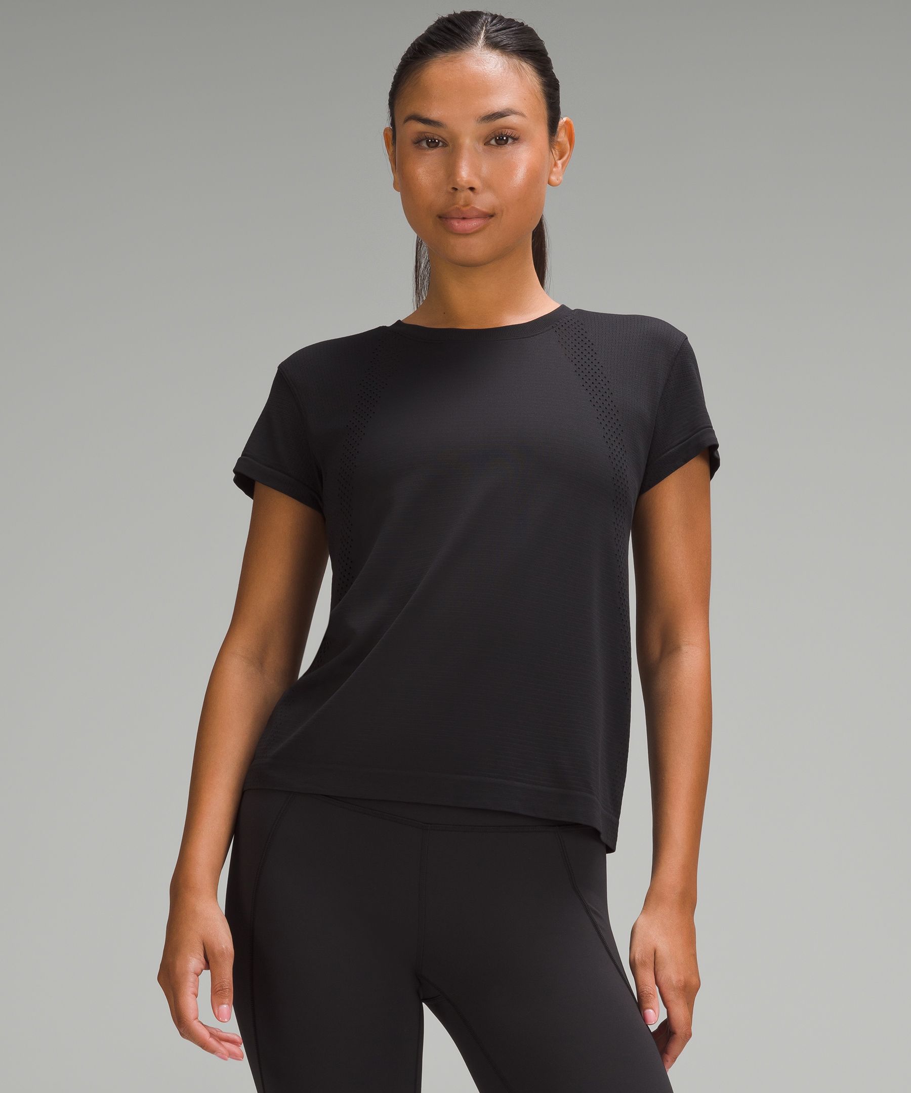 Lululemon Crew Neck Training T-Shirt - Black - lulu fanatics