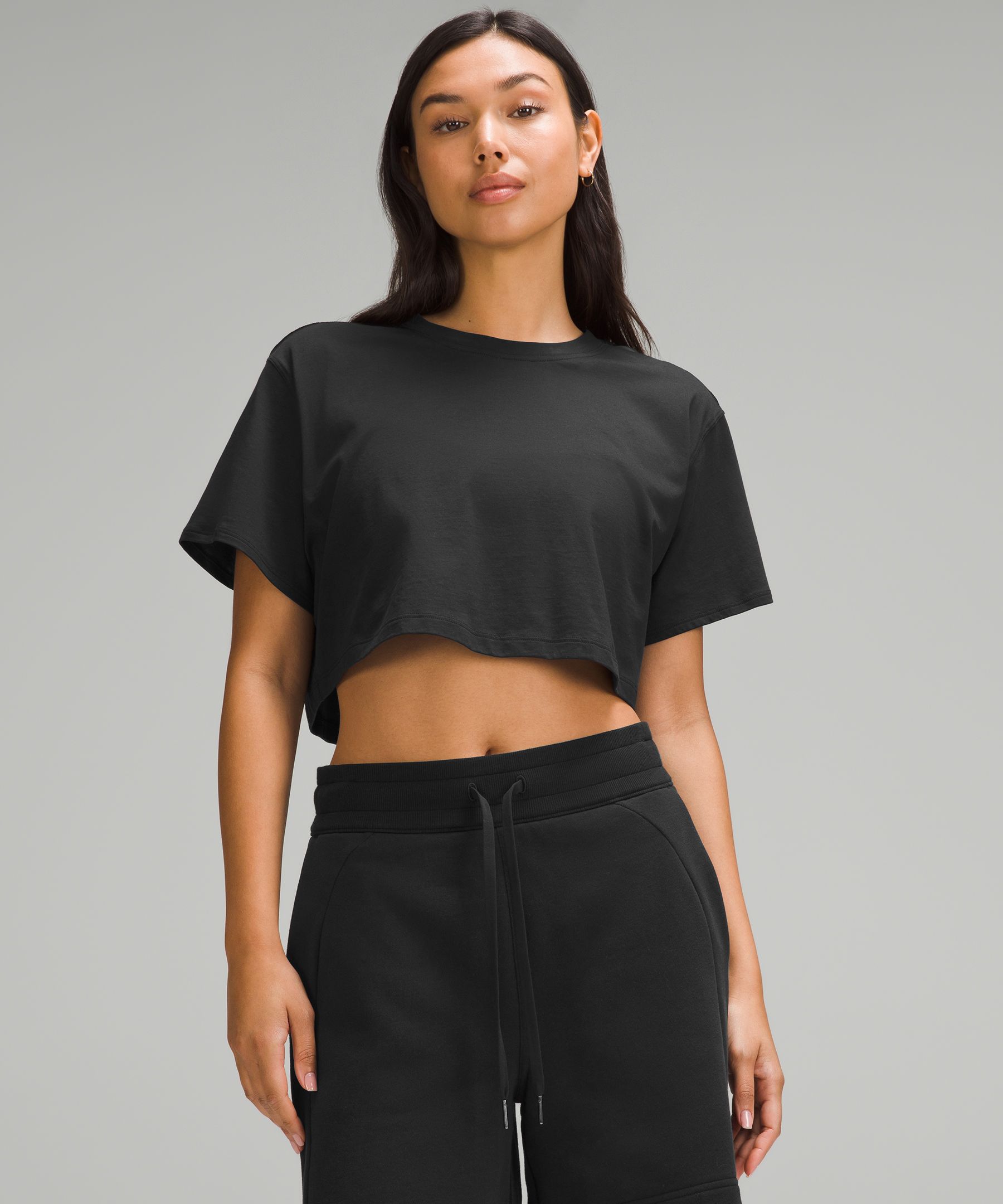 lululemon athletica, Tops, All Yours Cropped Tshirt In Sheer Blue