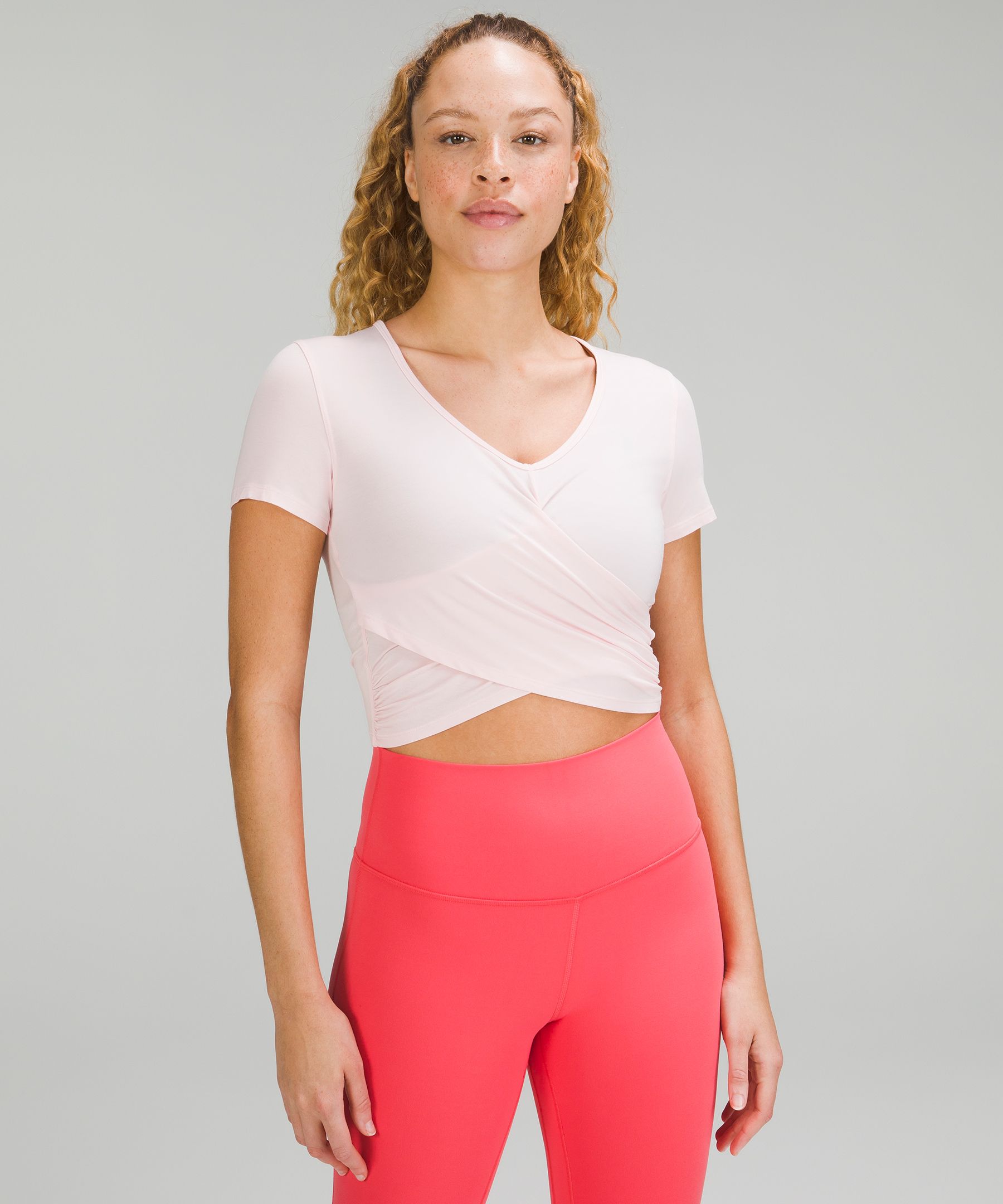 Lululemon Modal-Blend Yoga Short Sleeve Shirt - Lemon Sorbet