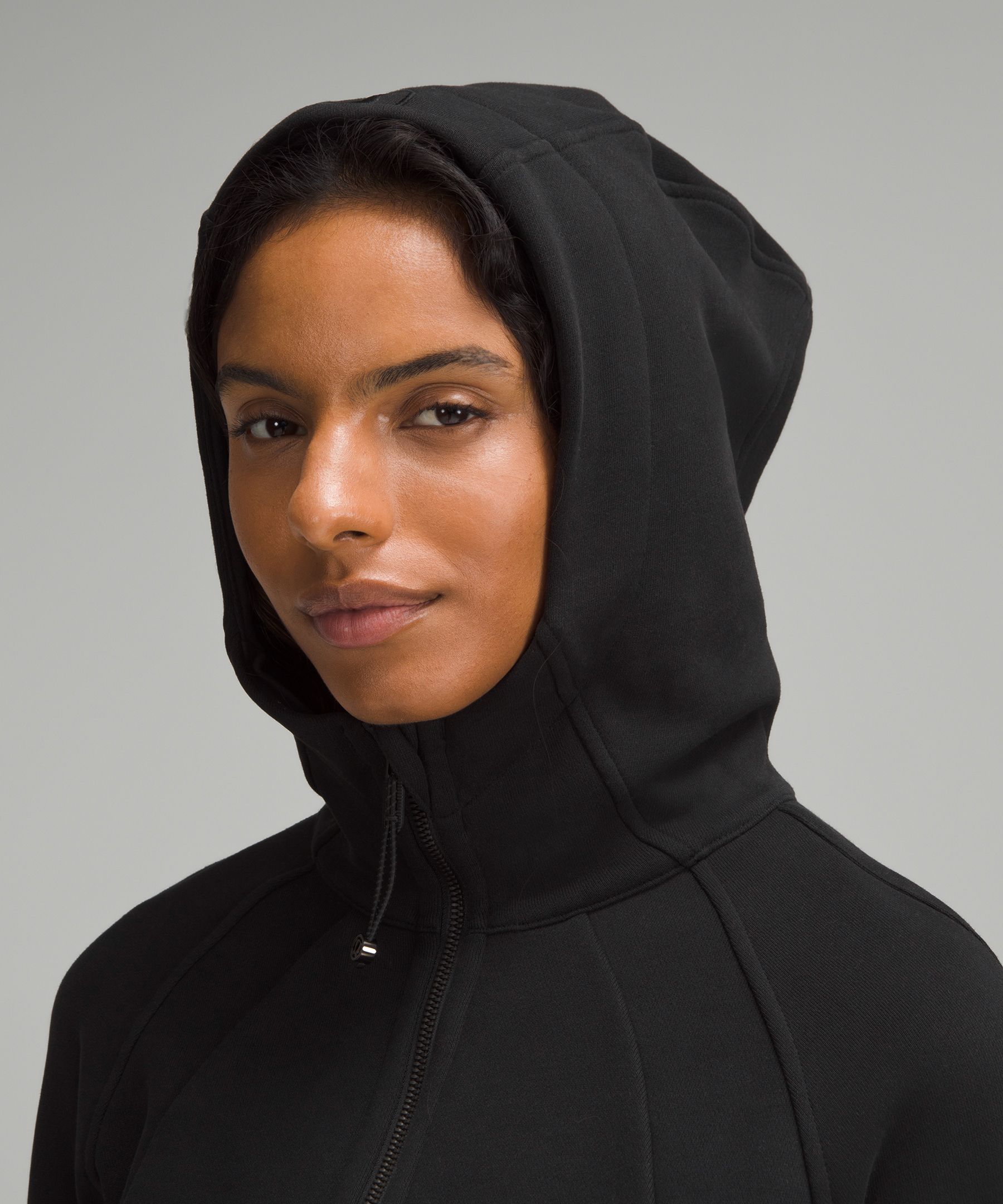 Scuba Full-Zip Cropped Hoodie