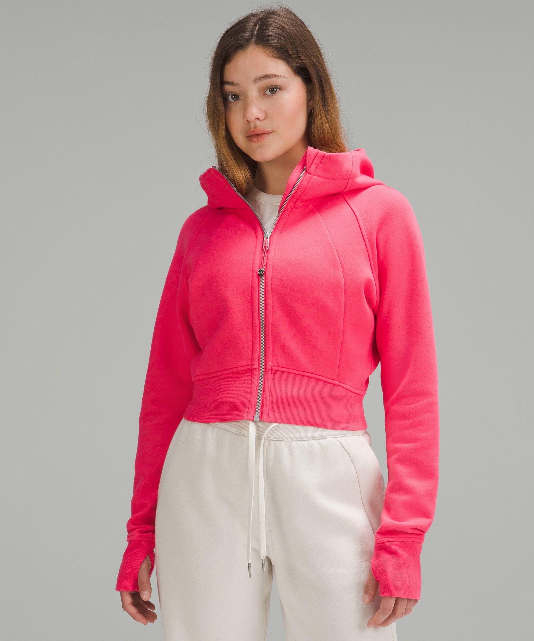 Scuba Full-Zip Cropped Hoodie