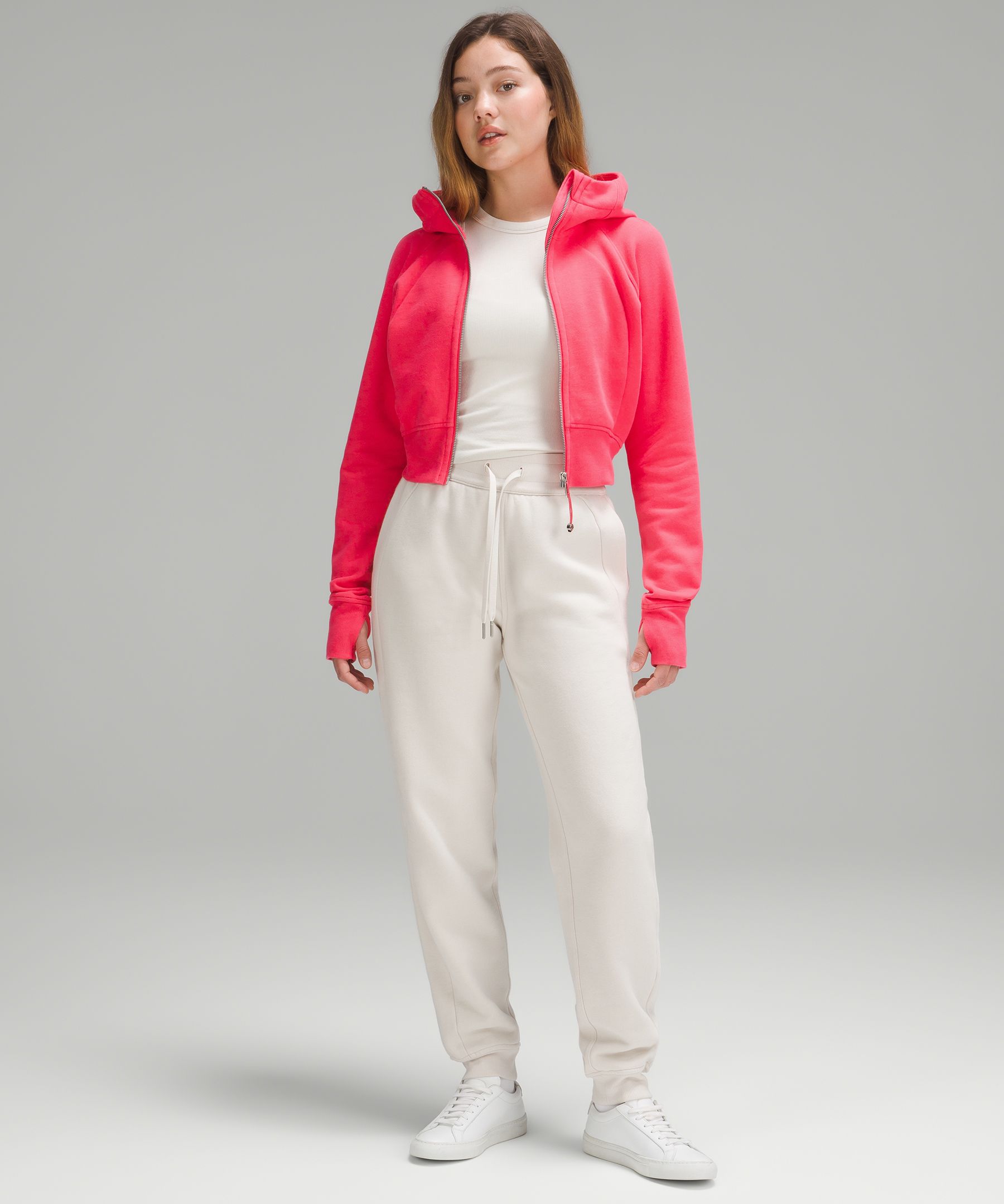 Scuba Full-Zip Cropped Hoodie