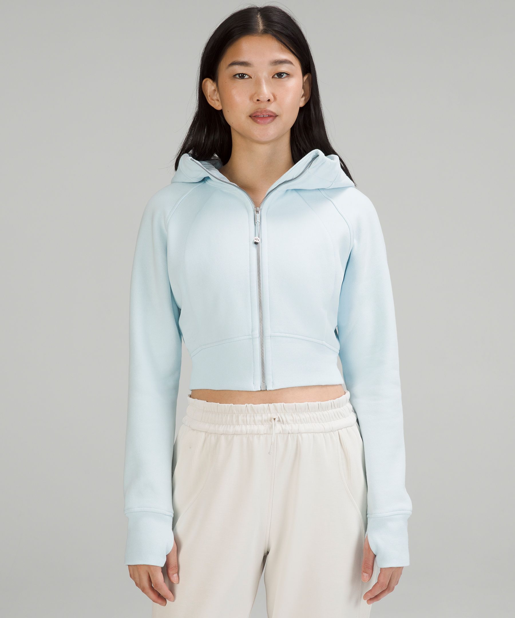 Scuba Full-Zip Cropped Hoodie