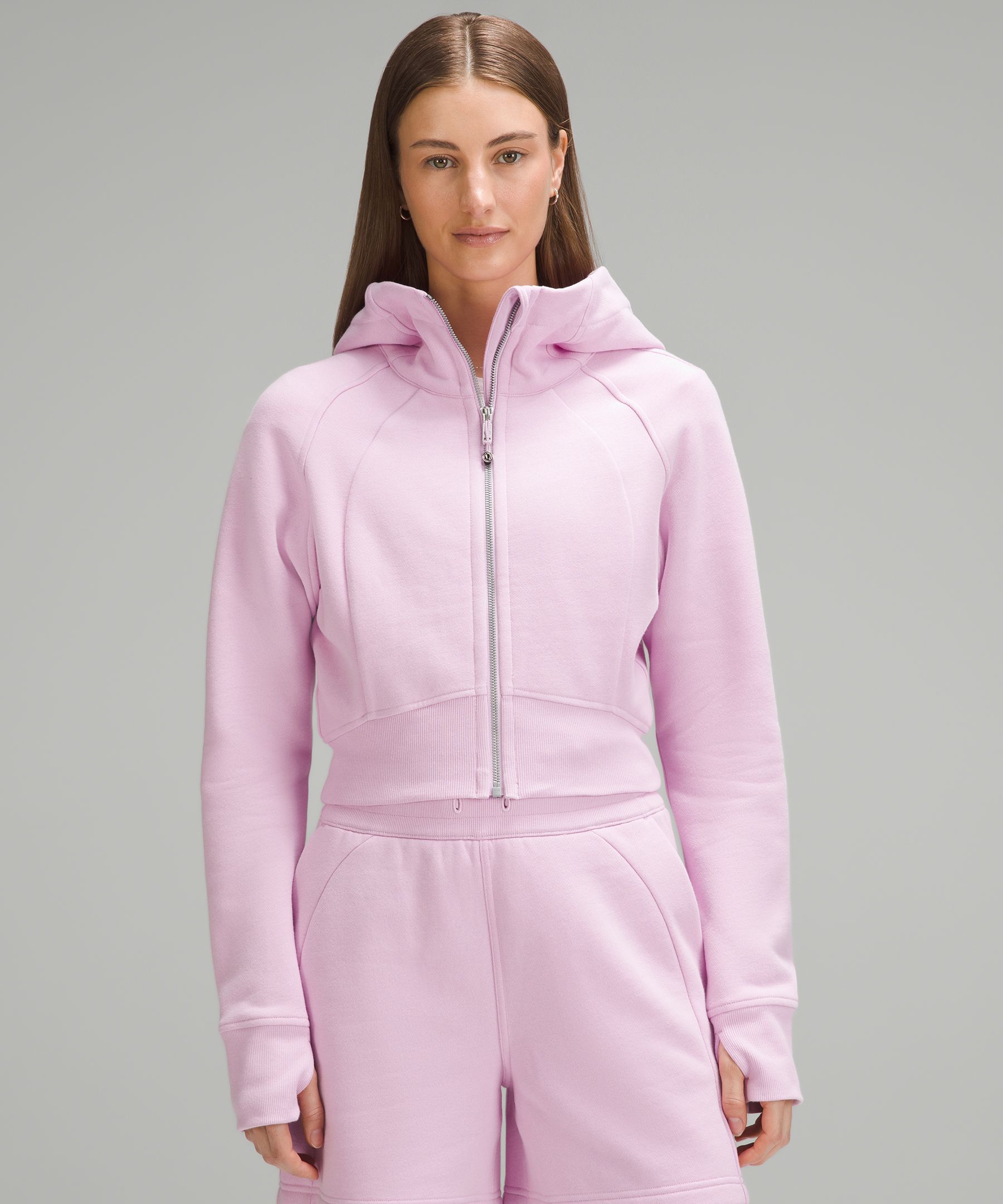 Scuba Full-Zip Cropped Hoodie