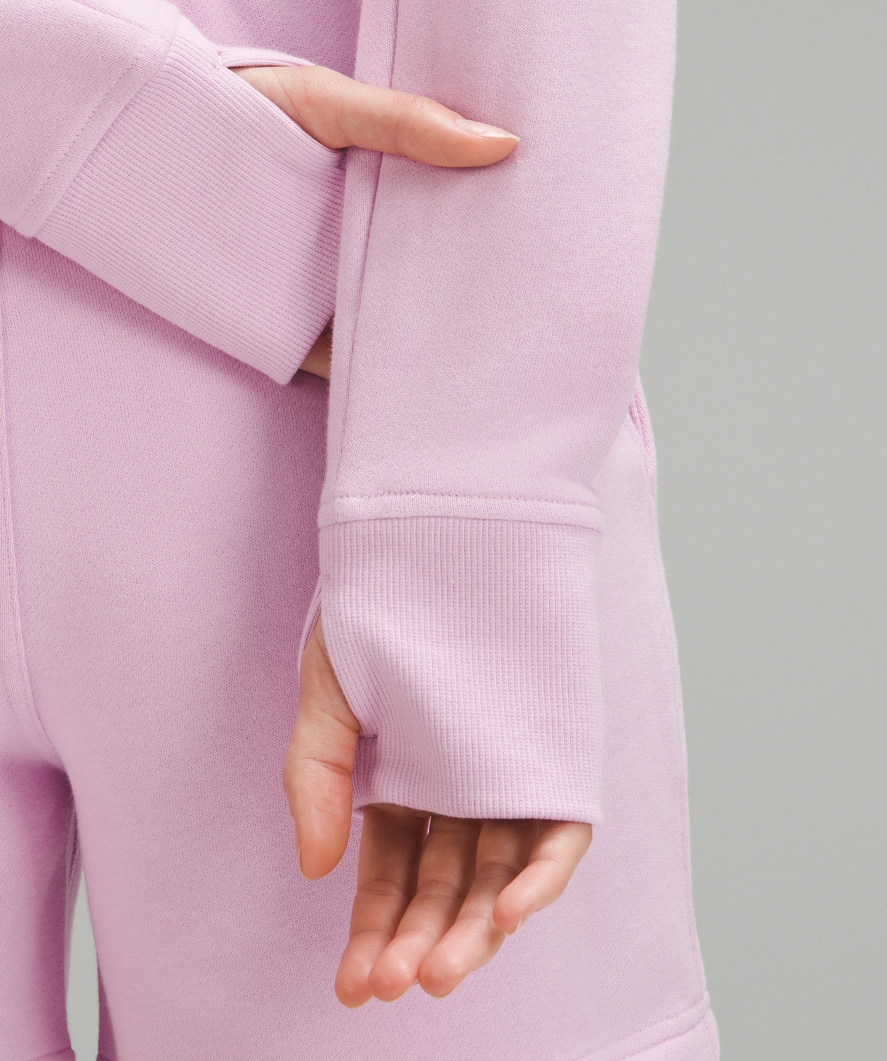 Shop Lululemon Scuba Full-zip Cropped Hoodie