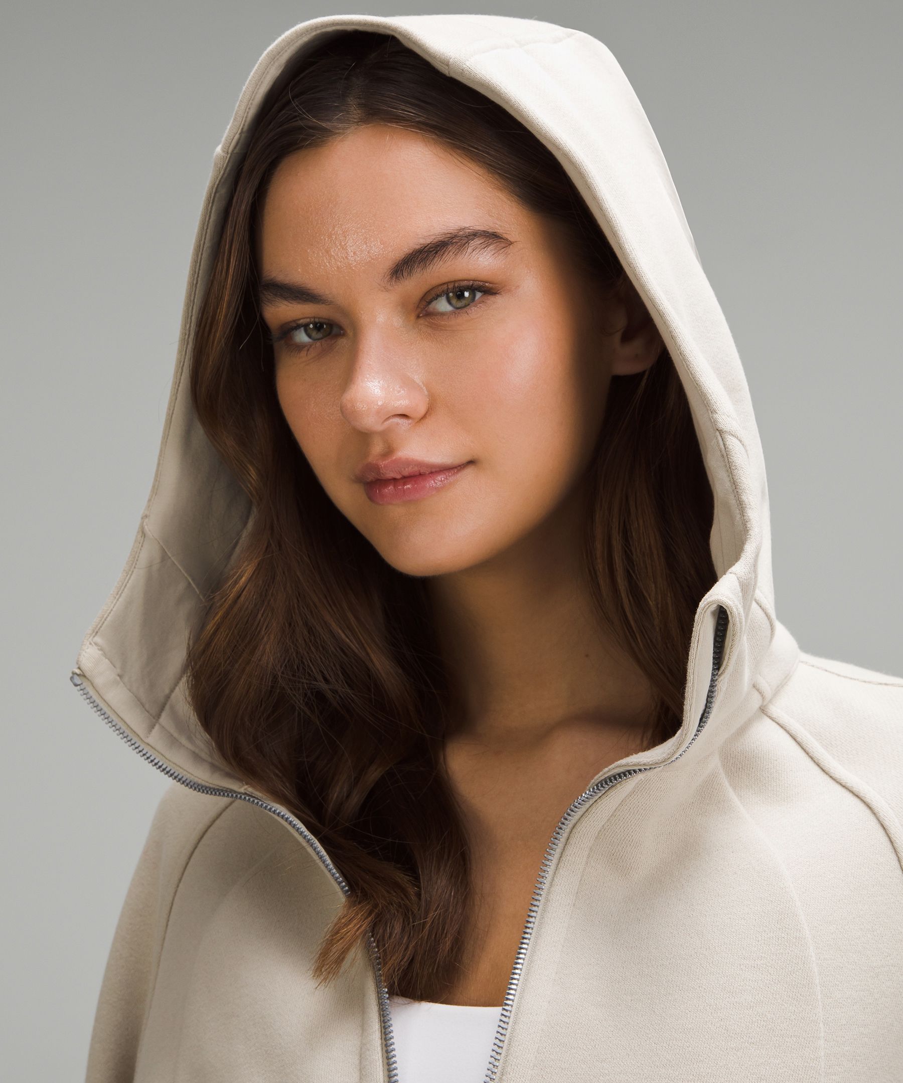 Scuba Full-Zip Cropped Hoodie