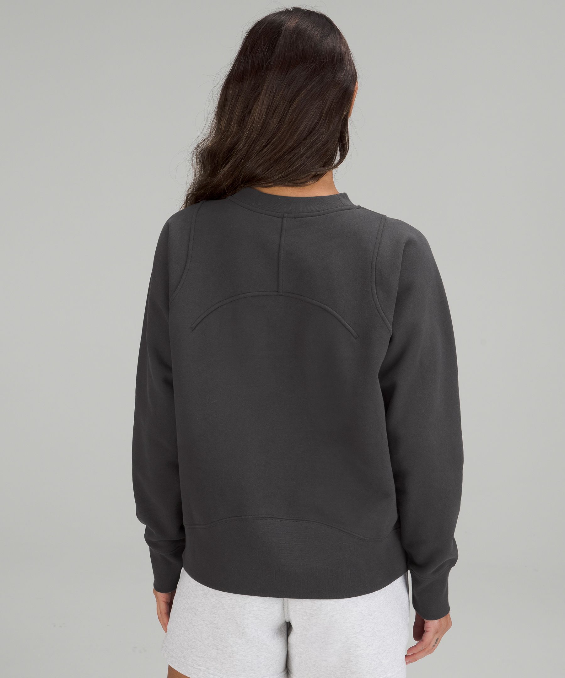 Lululemon Loungeful Crewneck Pullover *Embroidered - Graphite Grey - lulu  fanatics