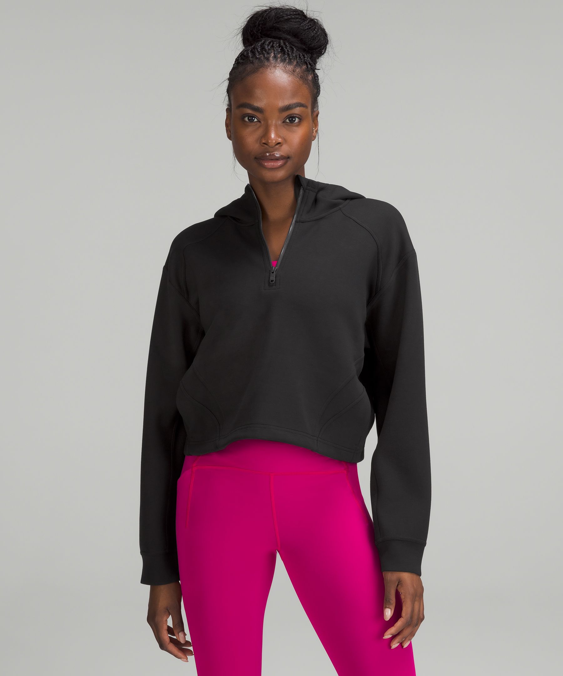 Warm interior zip sweatshirt with modal