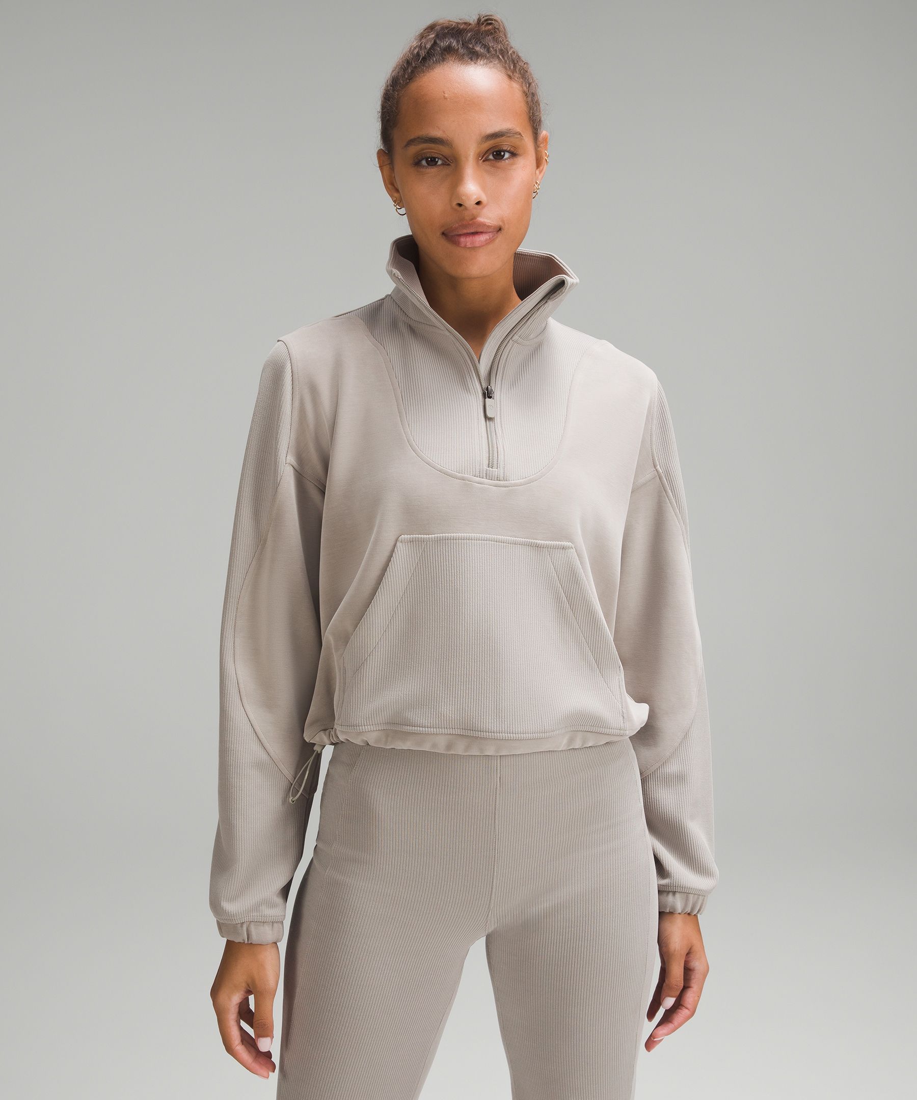 Lululemon athletica Brushed Softstreme Ribbed Half Zip