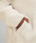 Collarless Textured Fleece Full Zip