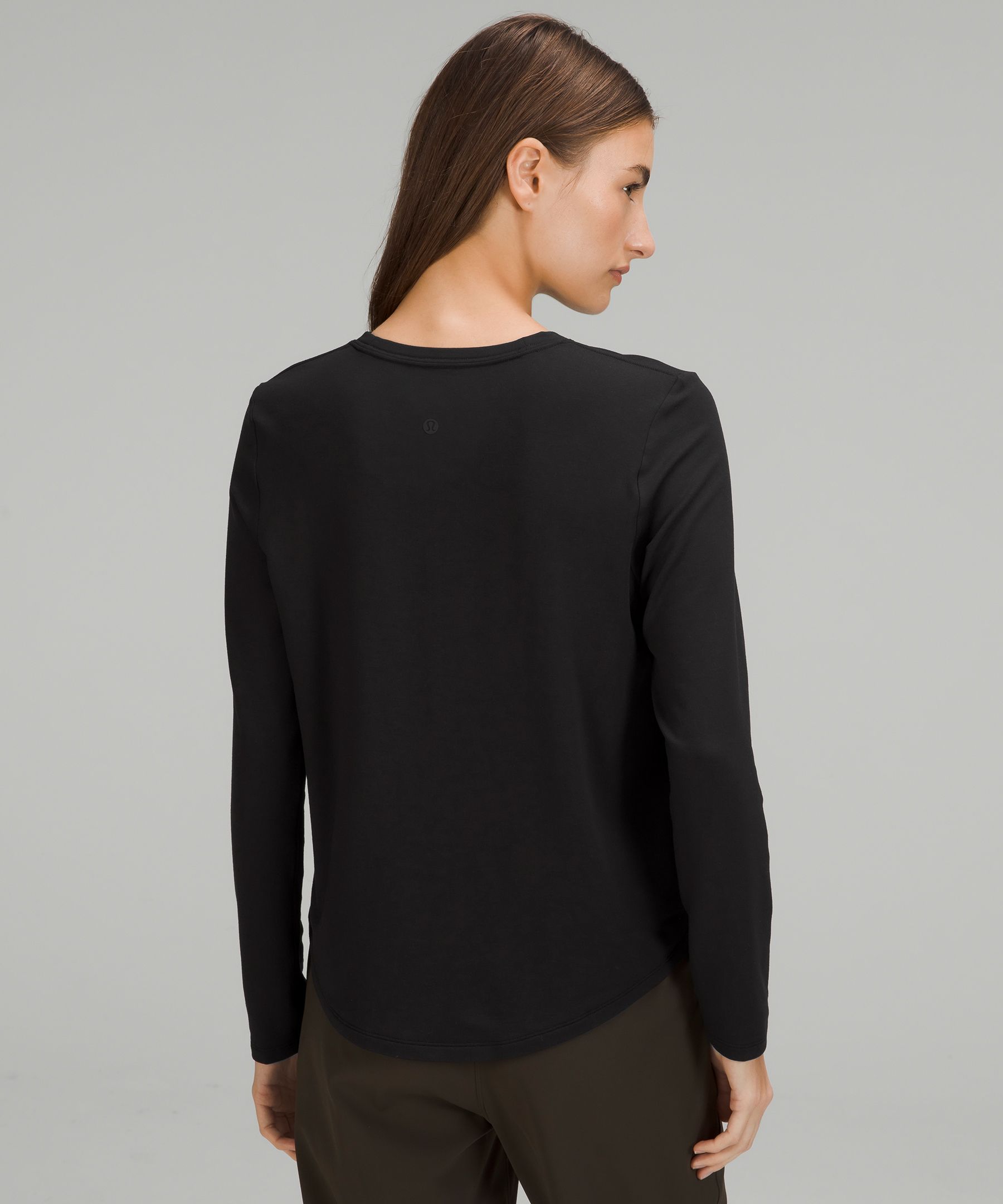 lululemon athletica Modal-blend Open-back Long Sleeve Shirt in Black