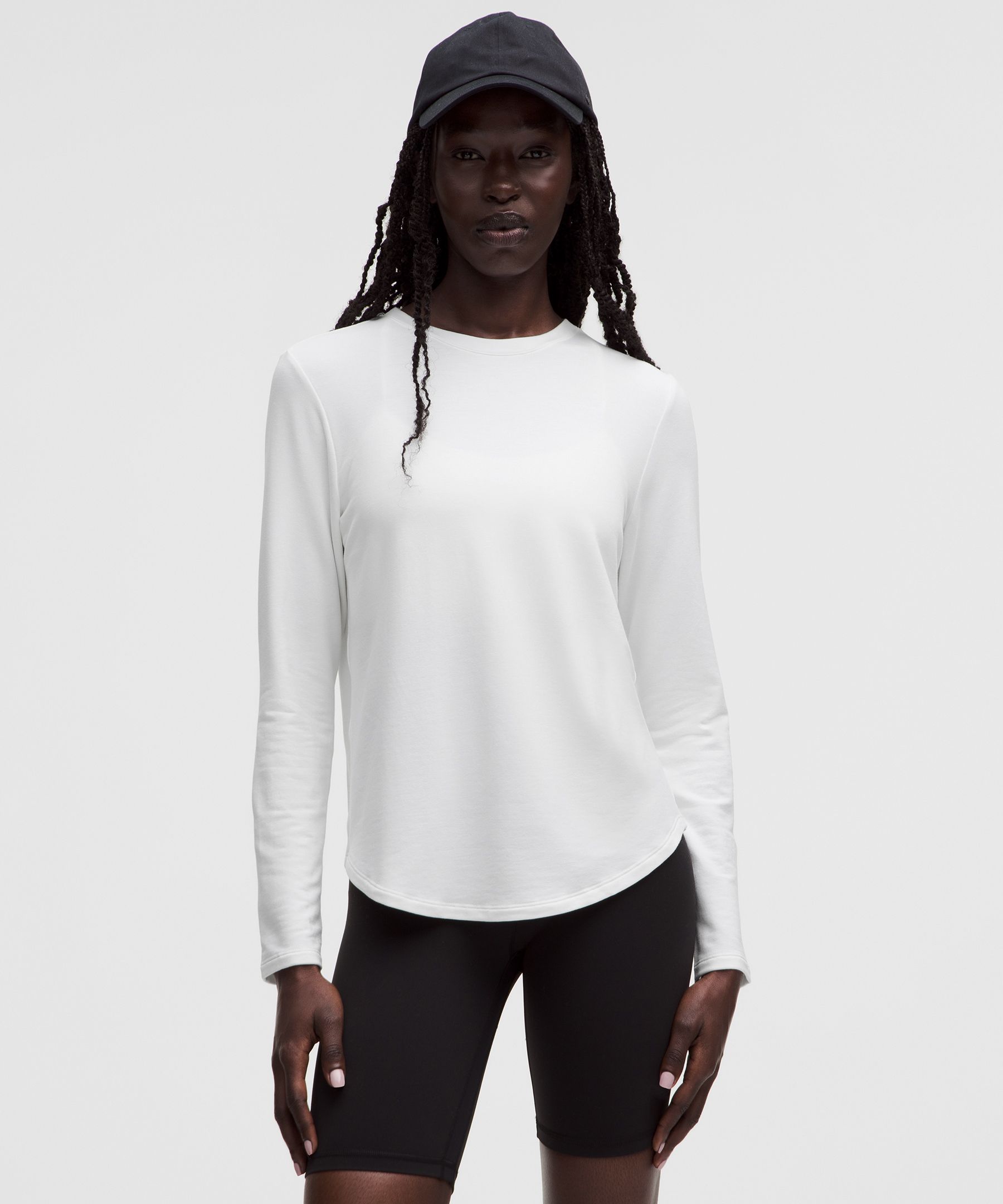 Modal-Blend Open-Back Long Sleeve Shirt