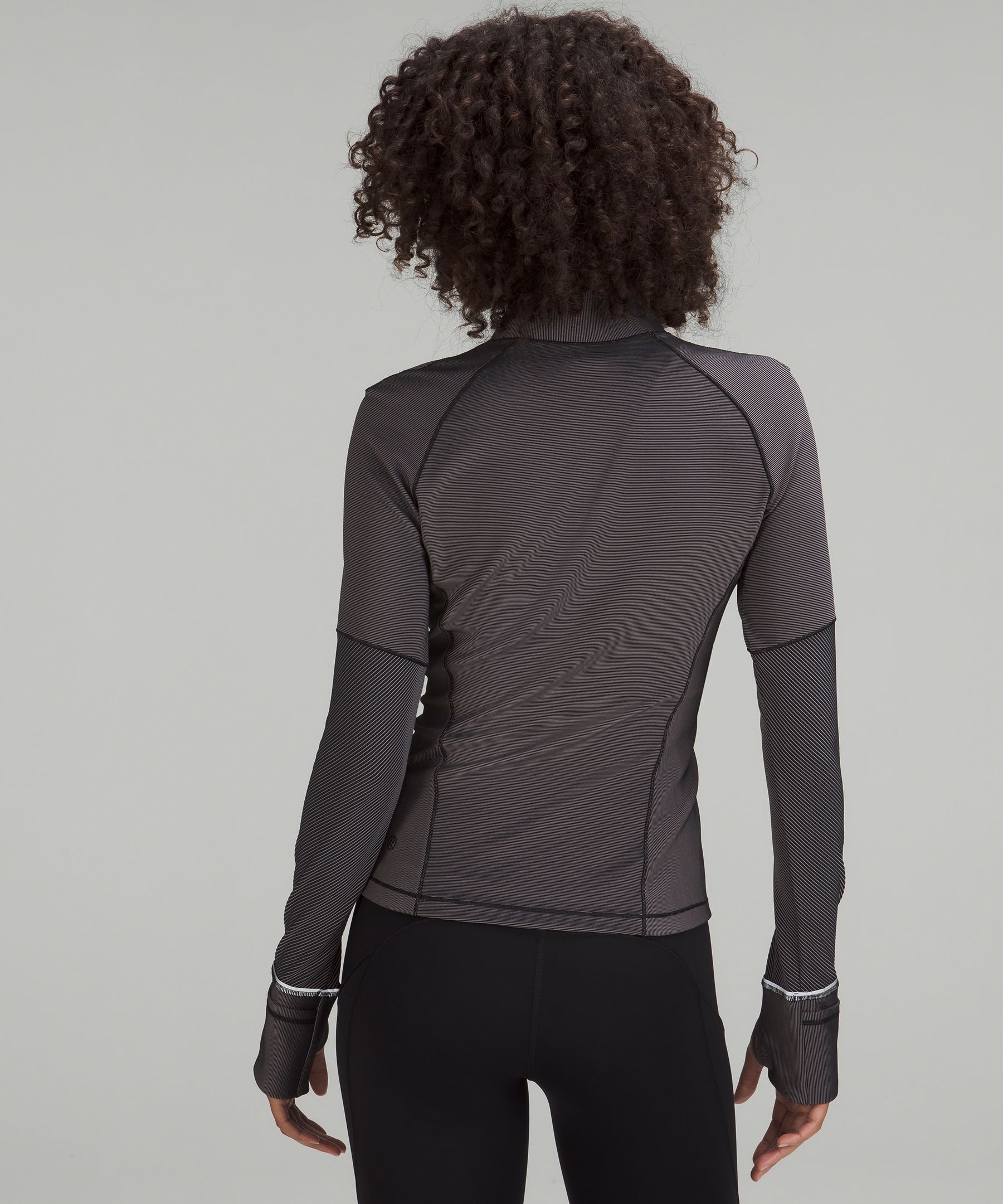 Lululemon athletica Two-Tone Ribbed Running Half Zip