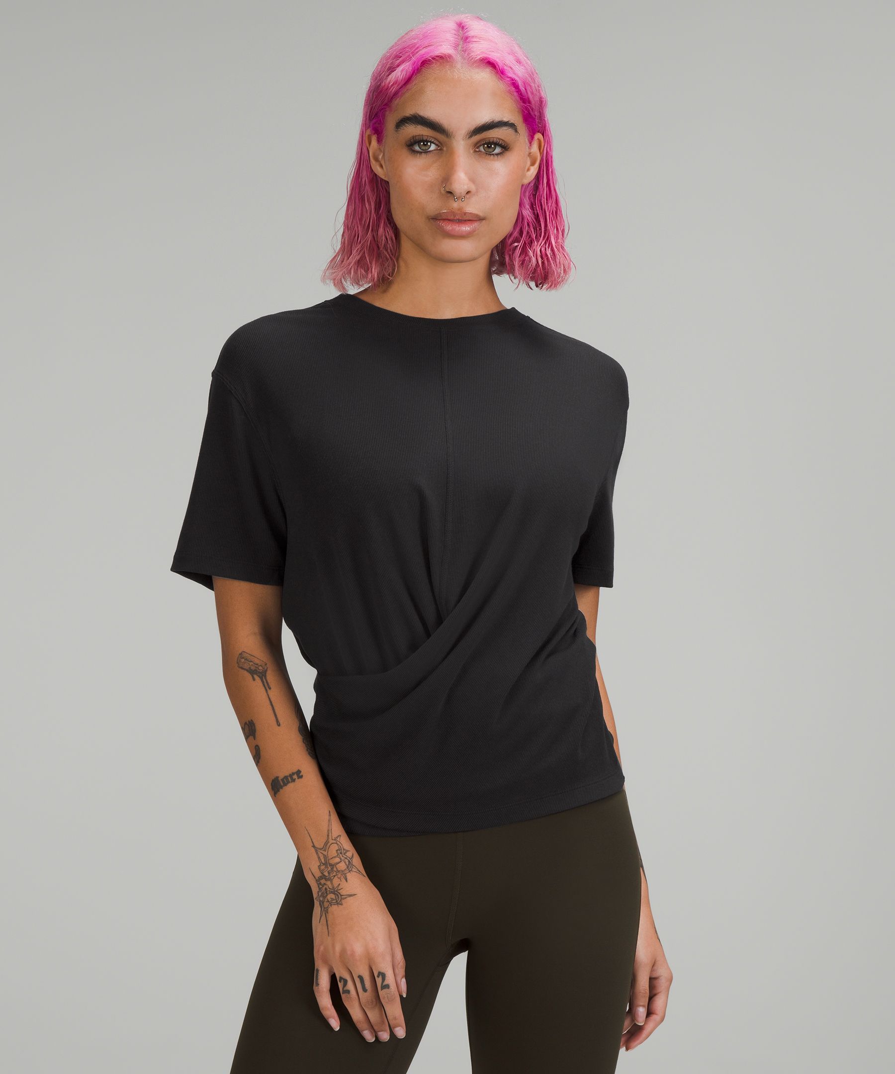 Ribbed Modal-Silk Blend Reversible T-Shirt | Lululemon EU