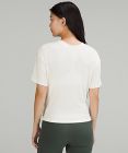 Ribbed Modal-Silk Blend Reversible T-Shirt