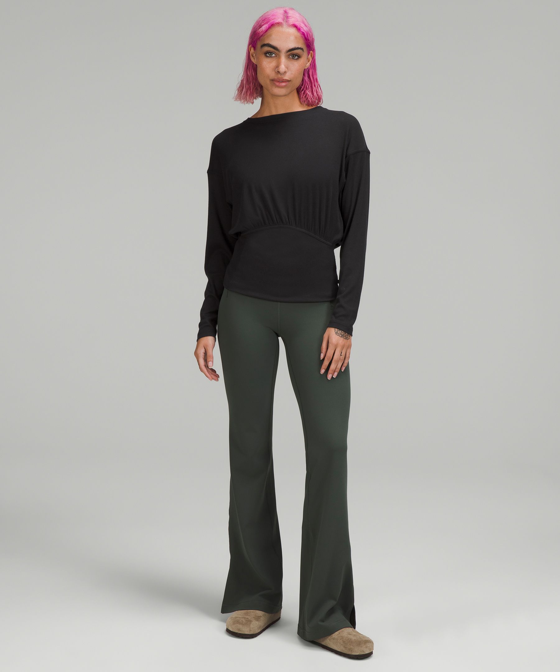 Ribbed Modal-Silk Blend Long Sleeve Shirt | Lululemon UK