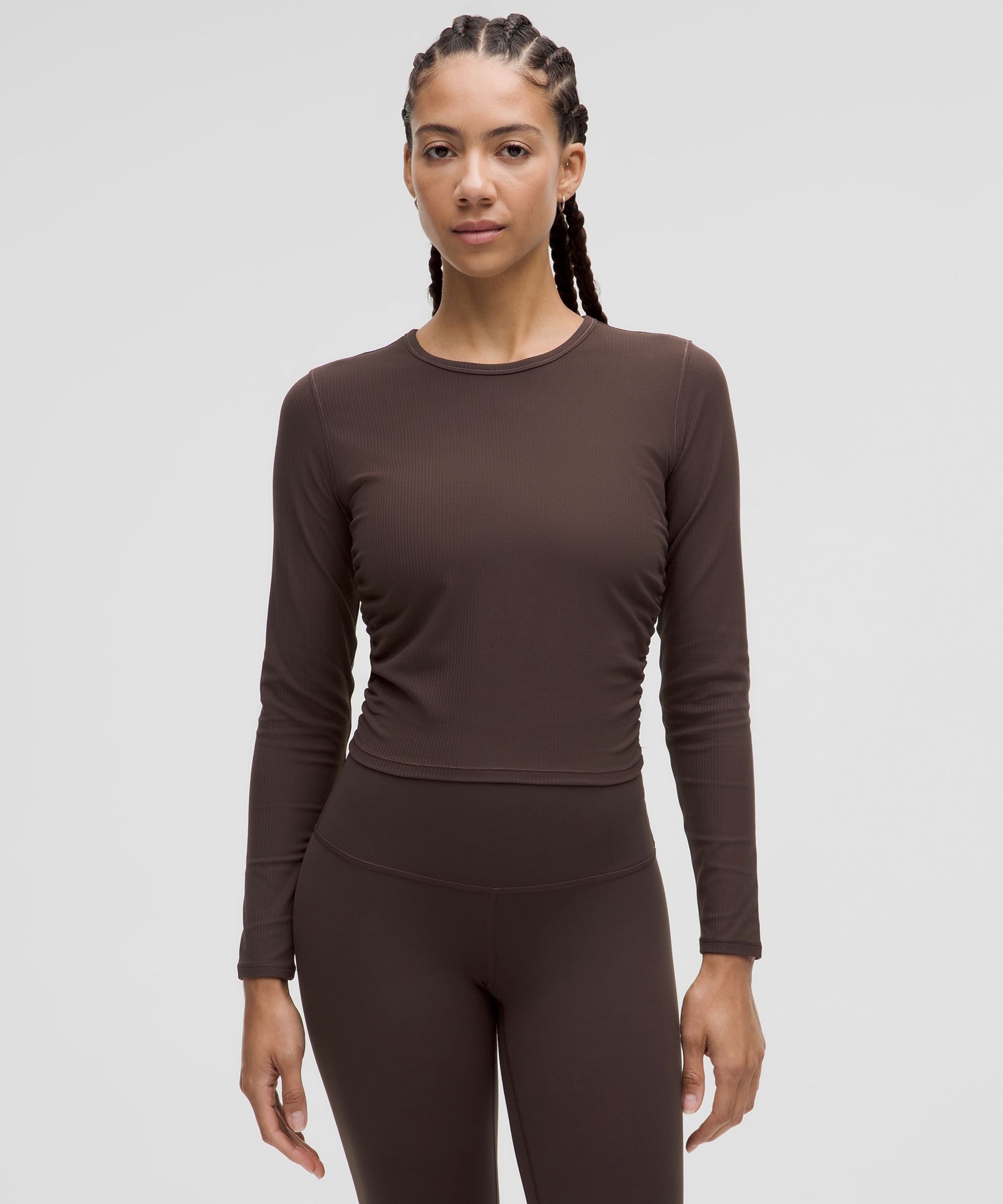 lululemon - All It Takes Ribbed Nulu T-Shirt - Espresso on Designer Wardrobe