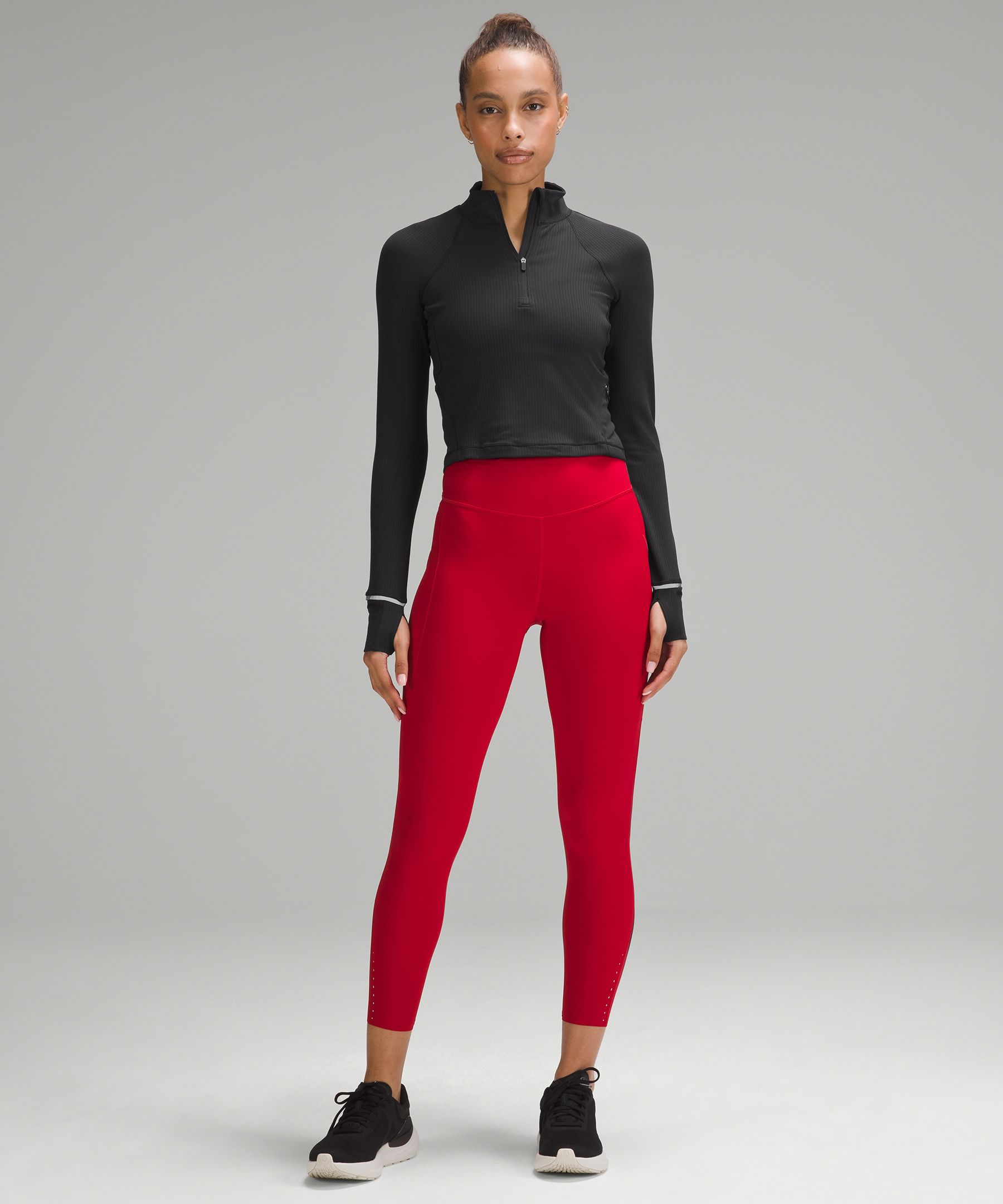 It's Rulu Cropped Half Zip, Women's Long Sleeve Shirts