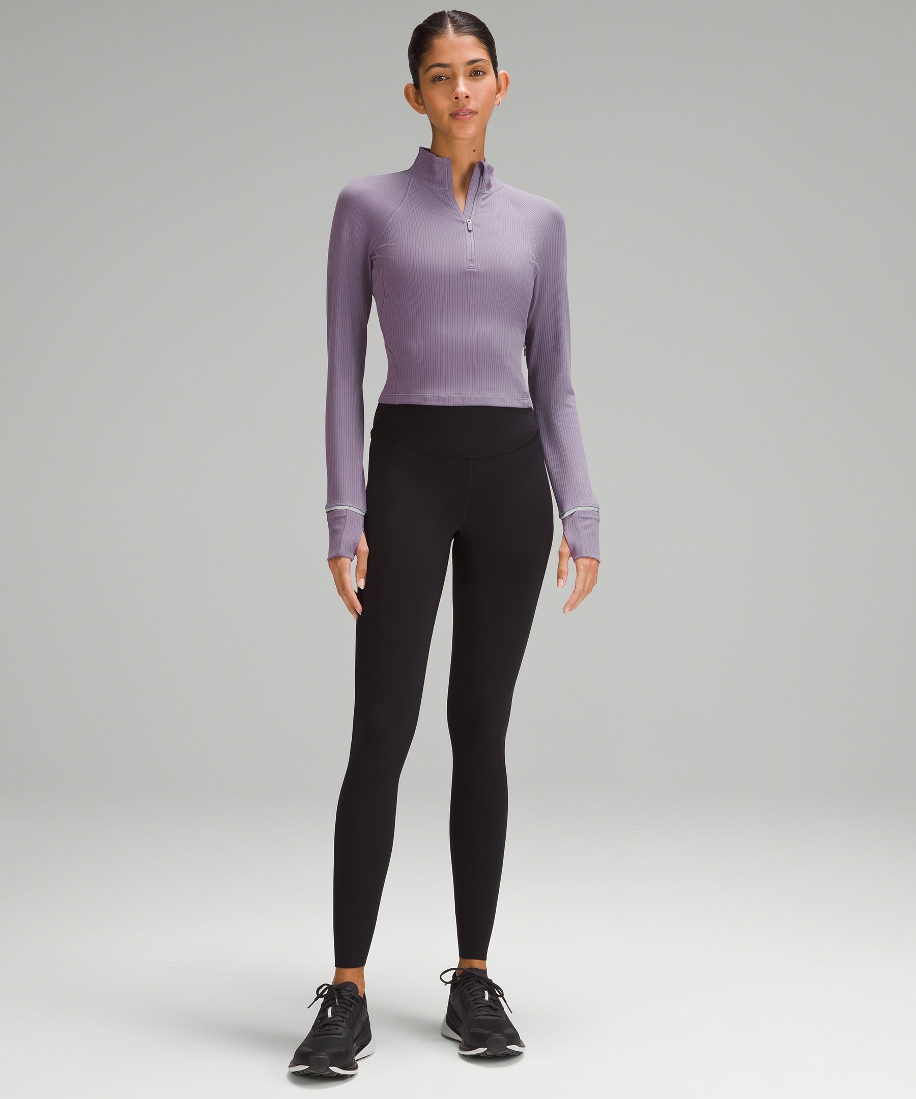 It's Rulu Ribbed Cropped Half Zip