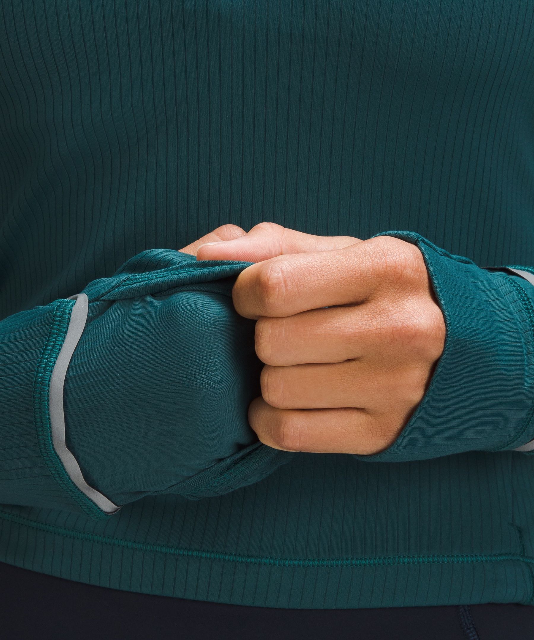 Lululemon It's Rulu Ribbed Cropped Half Zip