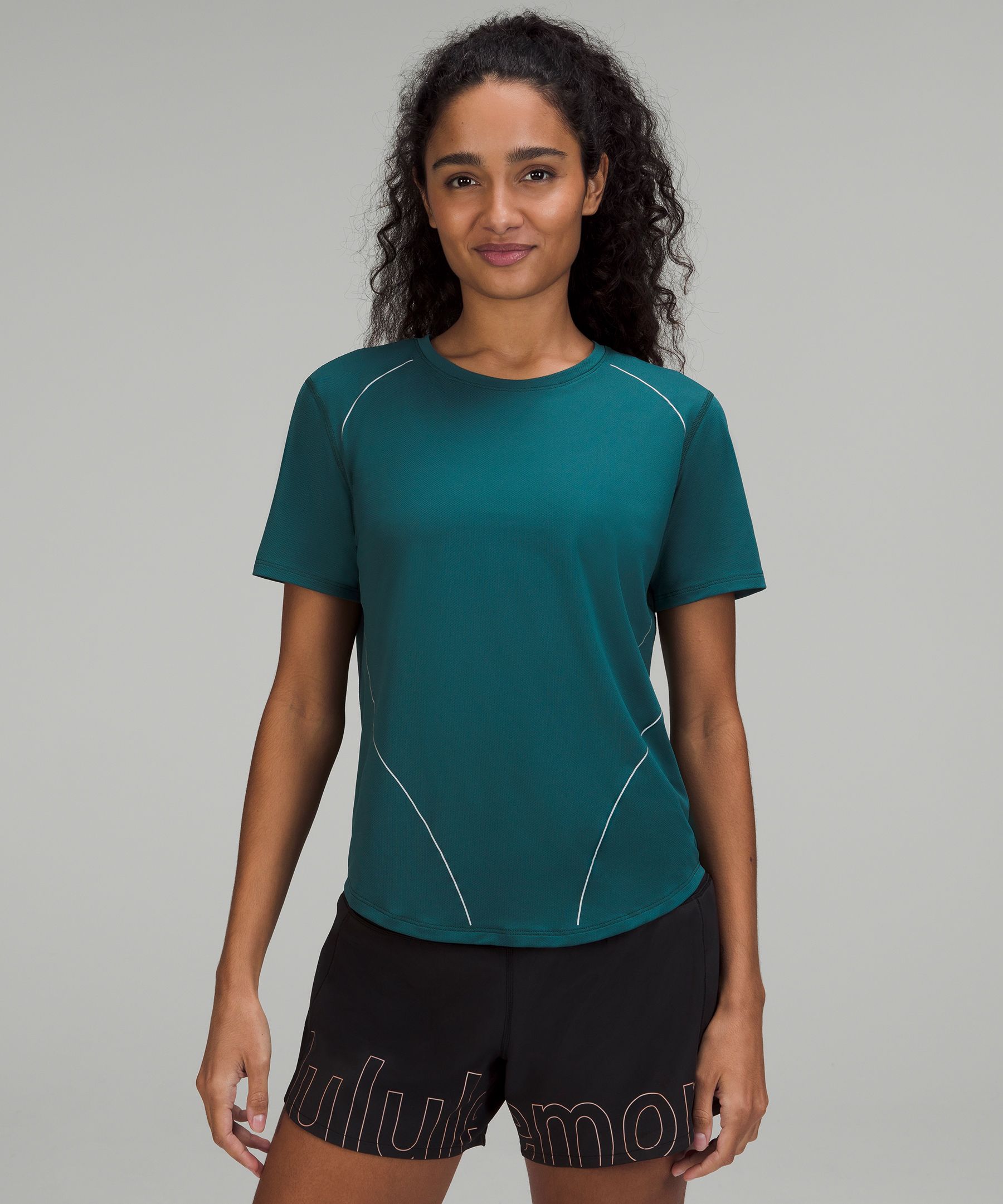 Lululemon High-neck Running And Training Reflective T-shirt