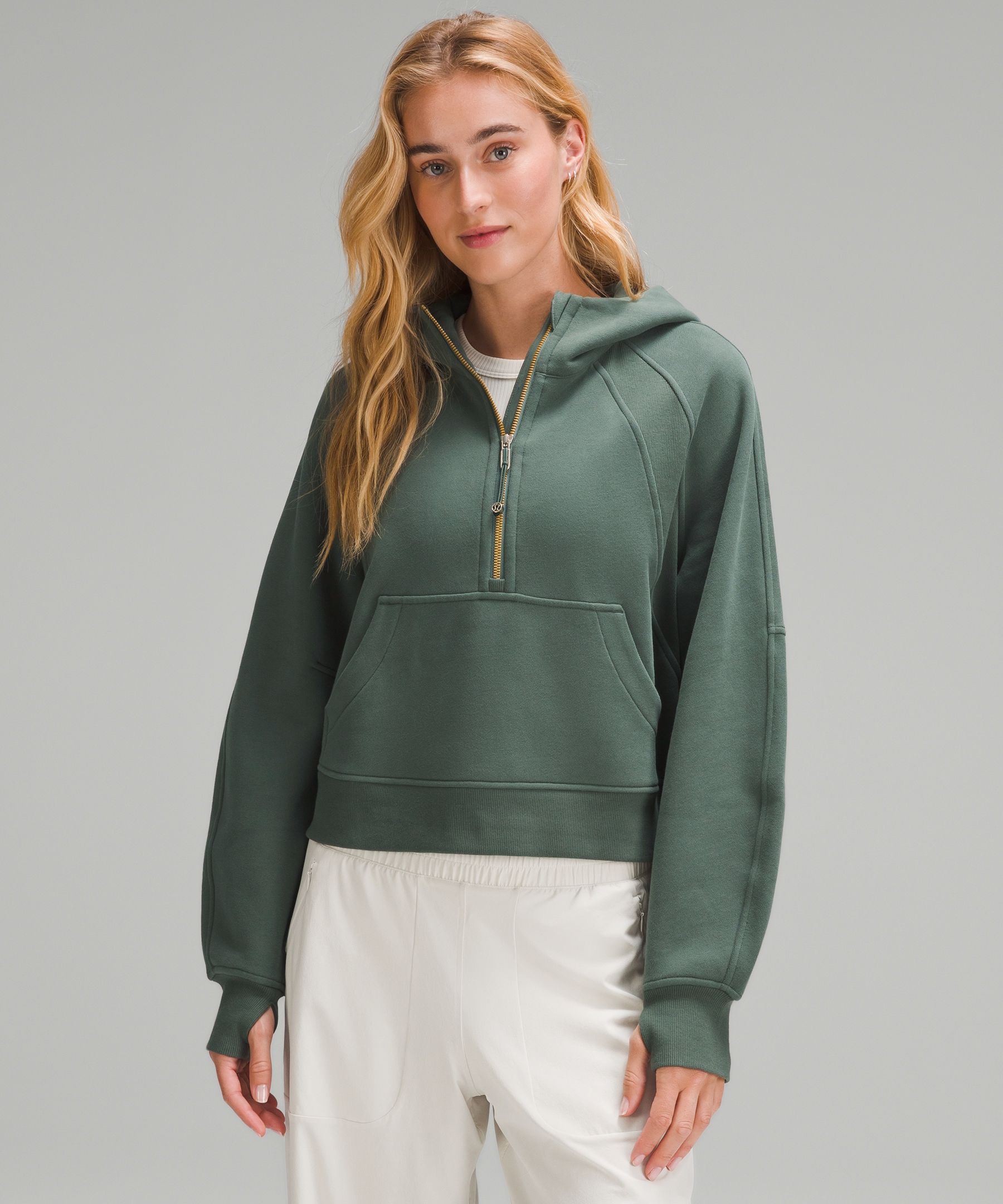 Lululemon Scuba Oversized Half Zip Hoodie Gold Zip