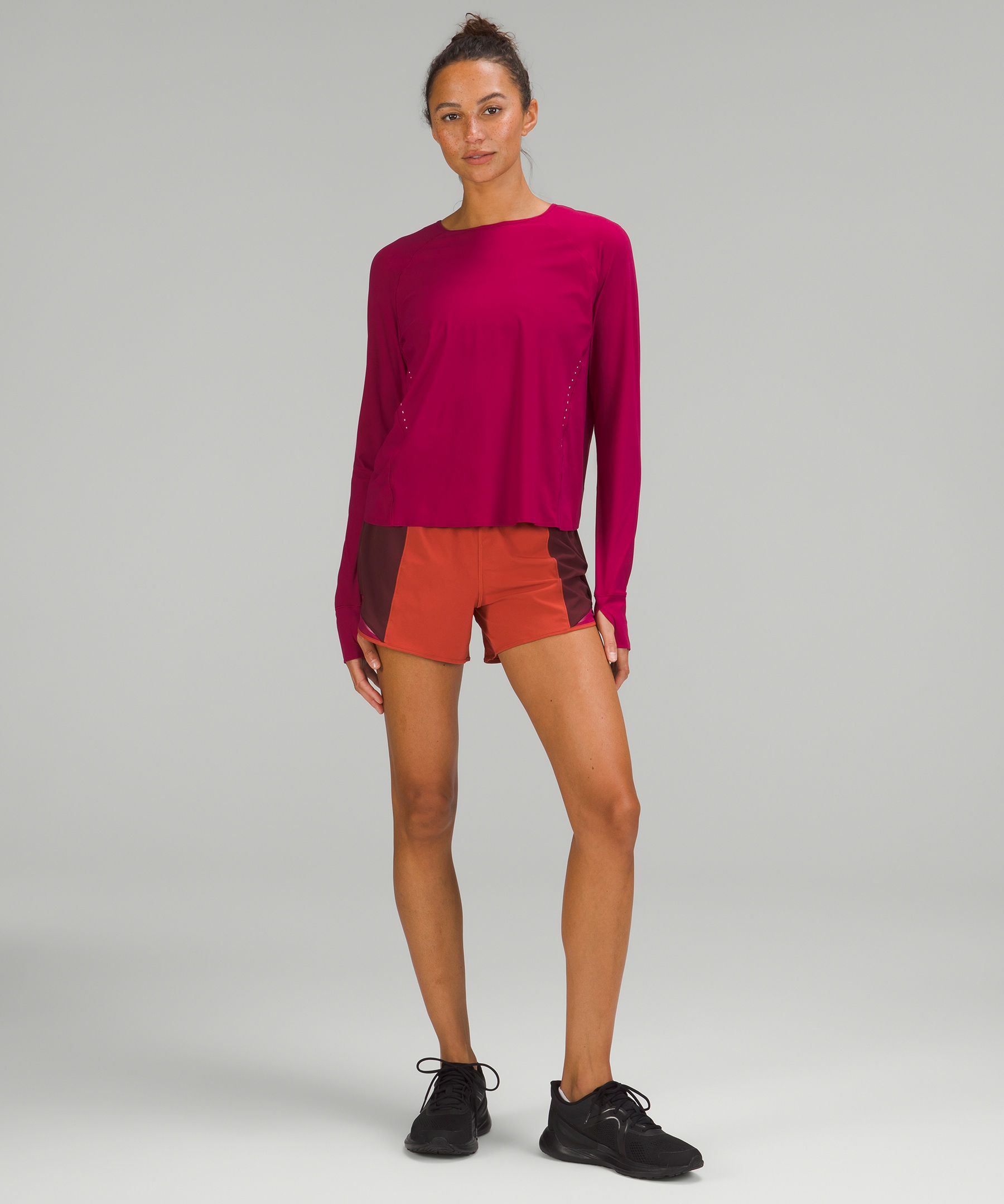 Lululemon Crew Neck UV Protection Running Long Sleeve - Pink