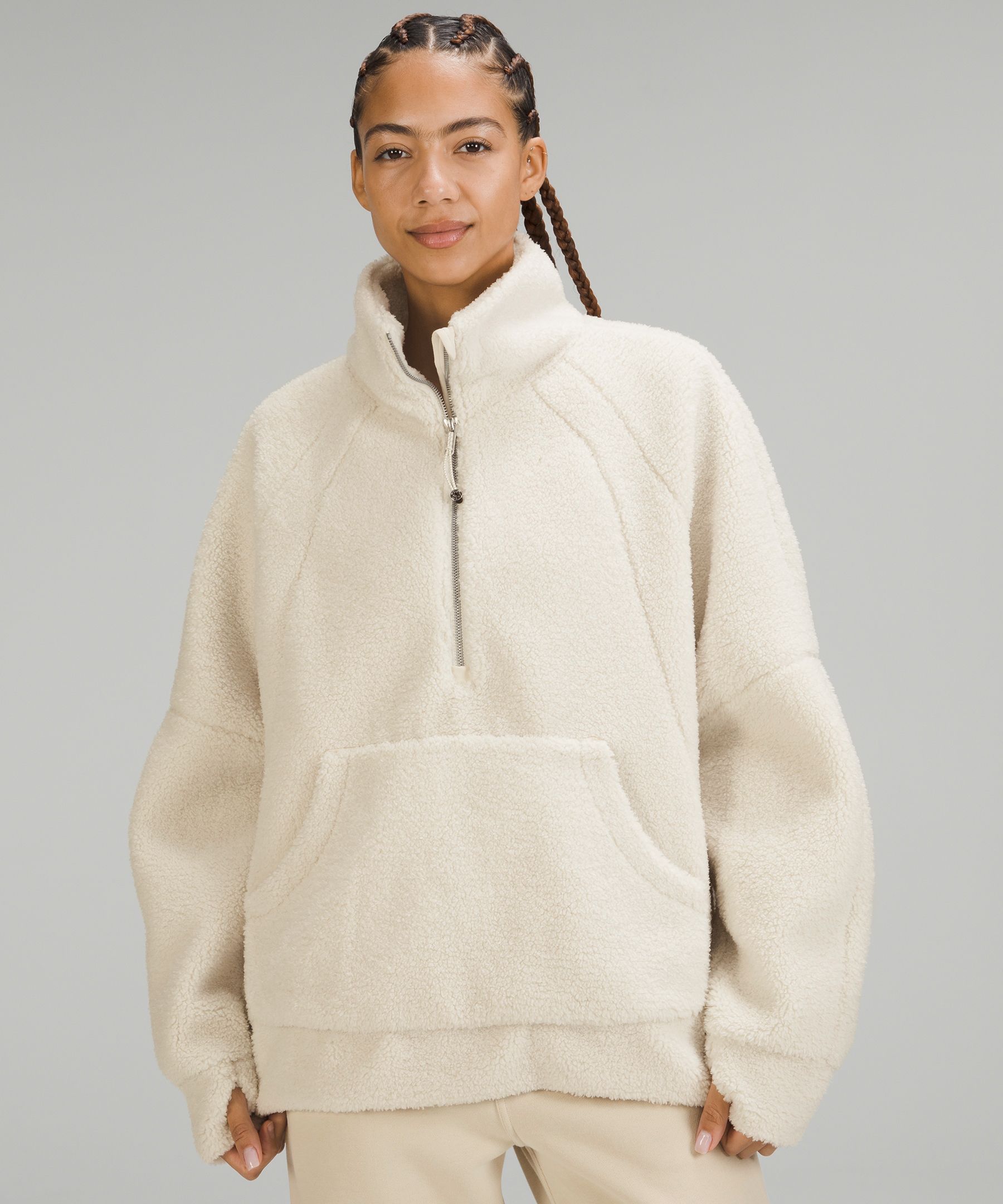 Scuba Oversized Funnel-Neck Half Zip