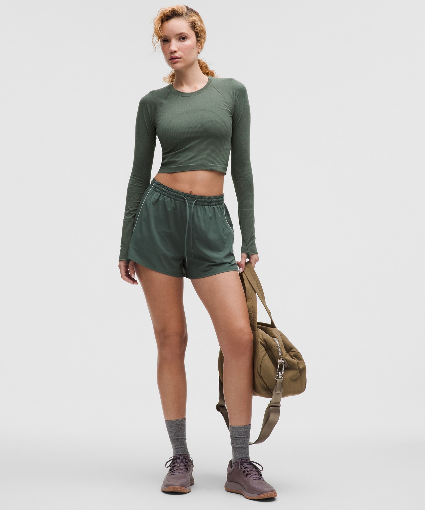 Lululemon Swiftly Tech Cropped Long-sleeve Shirt 2.0